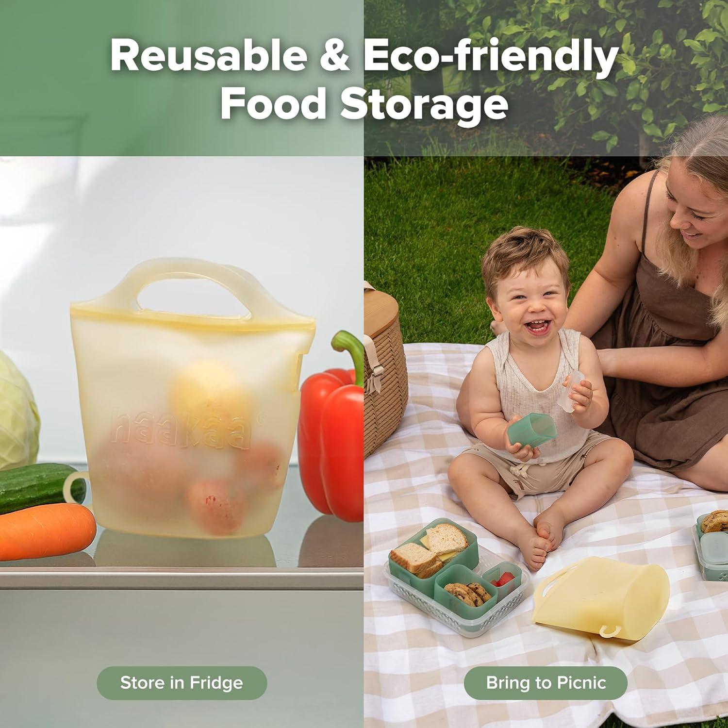 image:imageHaakaa OnTheGo Silicone Microwave Steam Sterilizer Bags for Travel 50oz1500mlReusable Silicone Steaming Bags for Baby Bottles Breast Pump Accessories Pacifiers TeethersGrey2PCSPineapple 1PC