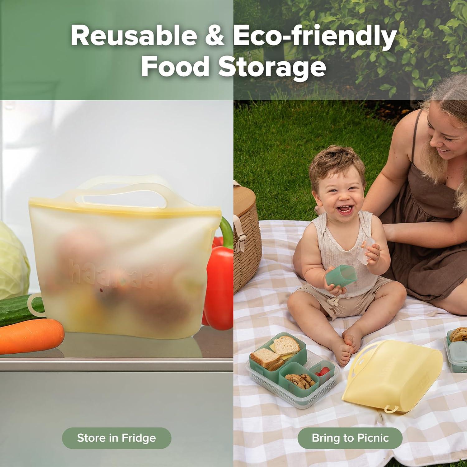 image:imageHaakaa OnTheGo Silicone Microwave Steam Sterilizer Bags for Travel 50oz1500mlReusable Silicone Steaming Bags for Baby Bottles Breast Pump Accessories Pacifiers TeethersGrey2PCSPineapple 1PC