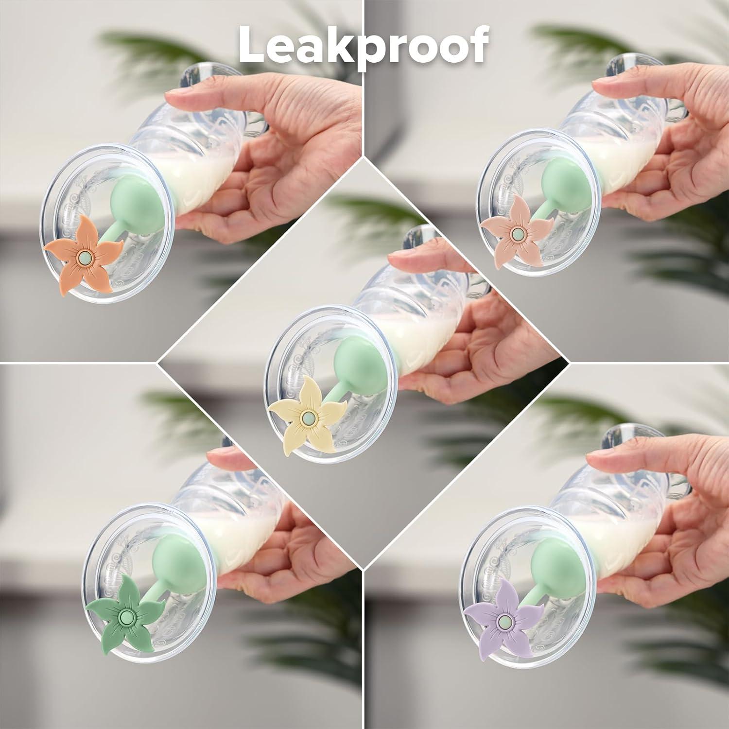 image:imagehaakaa Flower Stopper Breastpump Stopper Manual Breast Pump Silicone Flower Stopper 100 Food Grade Silicone BPA PVC and Phthalate Free 1 pc WhiteLavender
