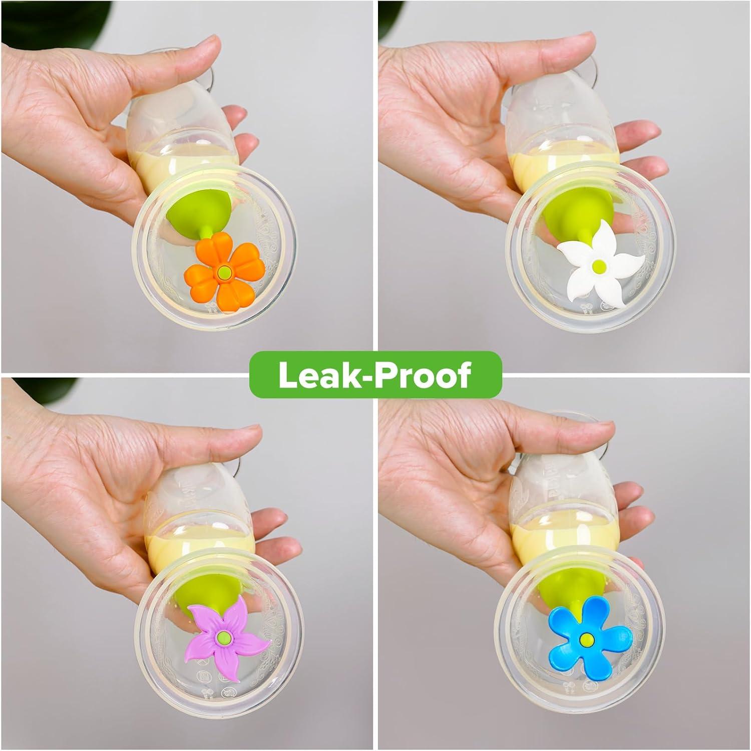 image:imagehaakaa Flower Stopper Breastpump Stopper Manual Breast Pump Silicone Flower Stopper 100 Food Grade Silicone BPA PVC and Phthalate Free 1 pc WhiteWhite
