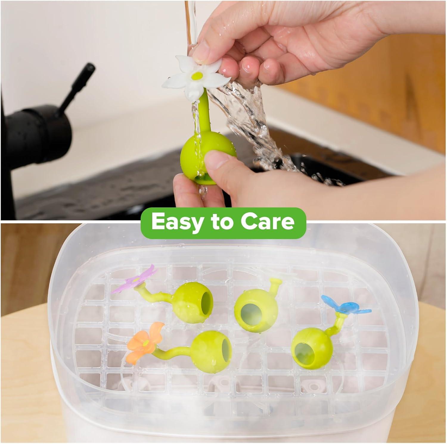 image:imagehaakaa Flower Stopper Breastpump Stopper Manual Breast Pump Silicone Flower Stopper 100 Food Grade Silicone BPA PVC and Phthalate Free 1 pc WhiteWhite