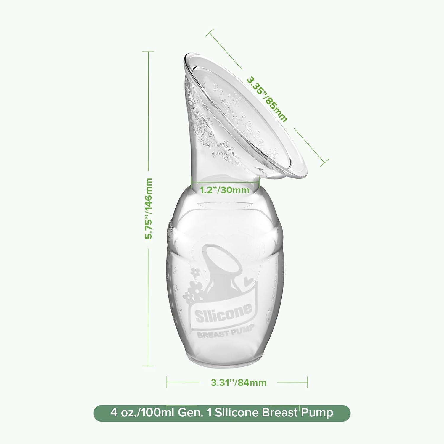 image:imagehaakaa Manual Breast Pump 5oz150ml amp Silicone Colostrum Collector Kit ReadytoUse Pack 01oz4ml 6pcs4 Ounce 100 ml