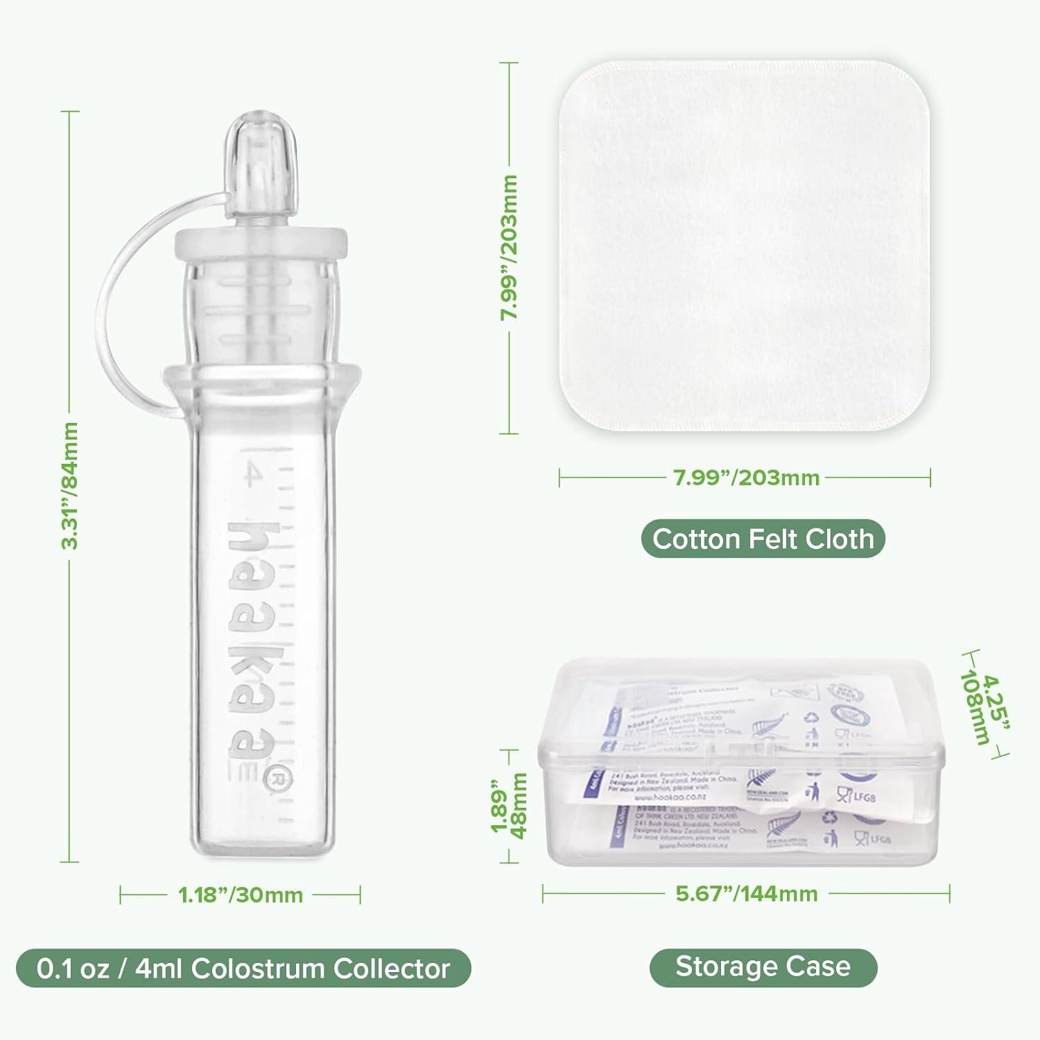 image:imagehaakaa Manual Breast Pump 5oz150ml amp Silicone Colostrum Collector Kit ReadytoUse Pack 01oz4ml 6pcs4 Ounce 100 ml
