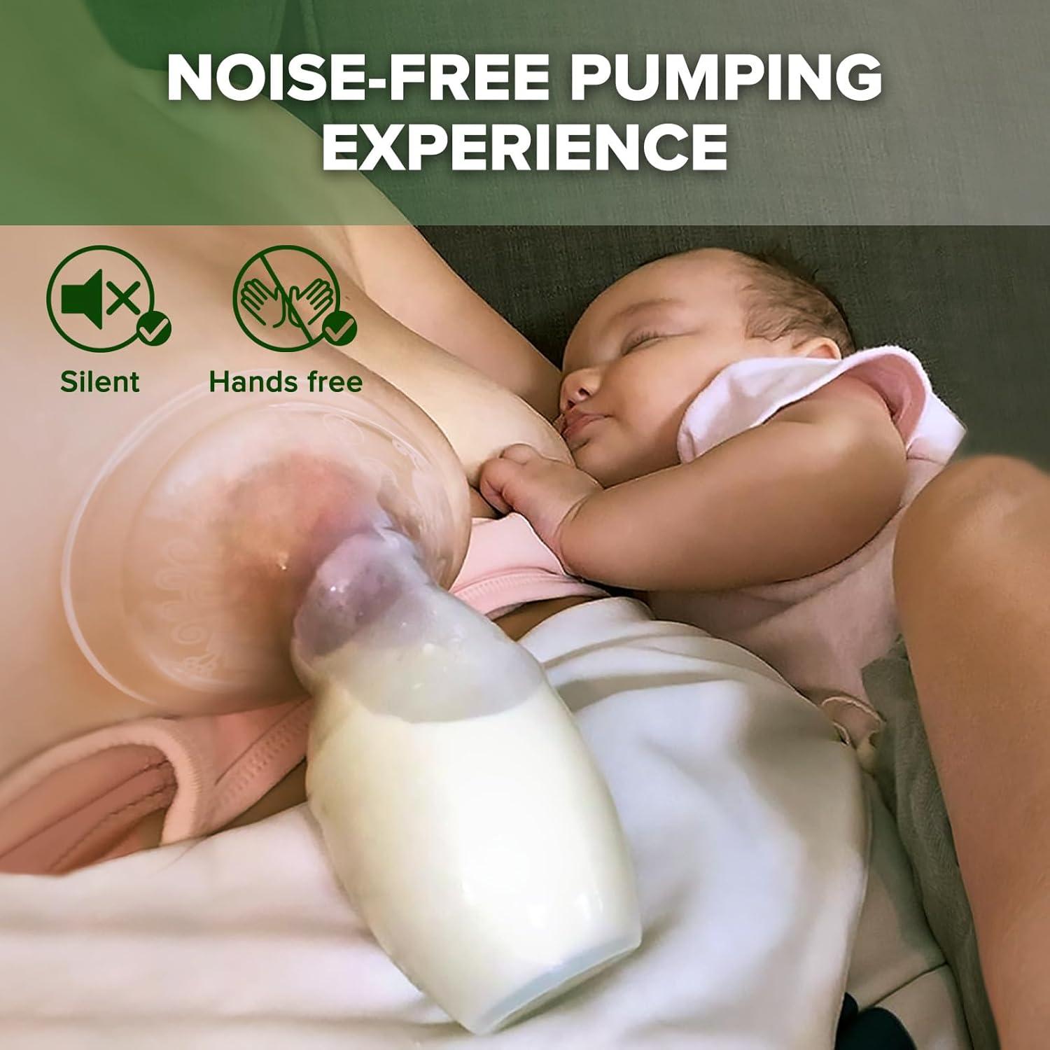 image:imagehaakaa Manual Breast Pump Collector for Breastfeeding 4oz100ml and Wearable Shell Milk Collector 25oz75ml Combo Made of FoodGrade Silicone