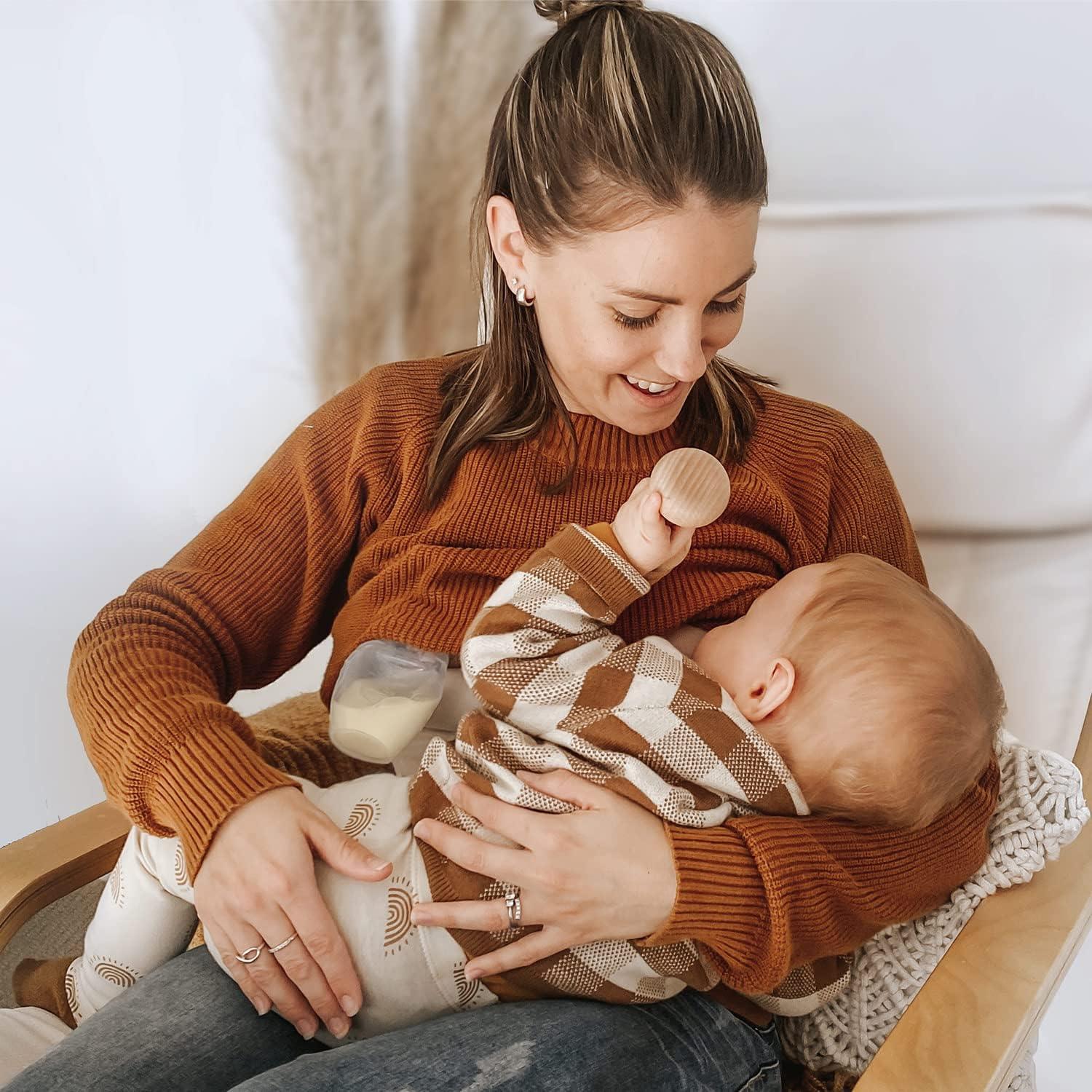 image:imagehaakaa Manual Breast Pump for Breastfeeding 4oz100ml and Ladybug Milk Collector 25oz75ml Combo FoodGrade Silicone3 Piece Set