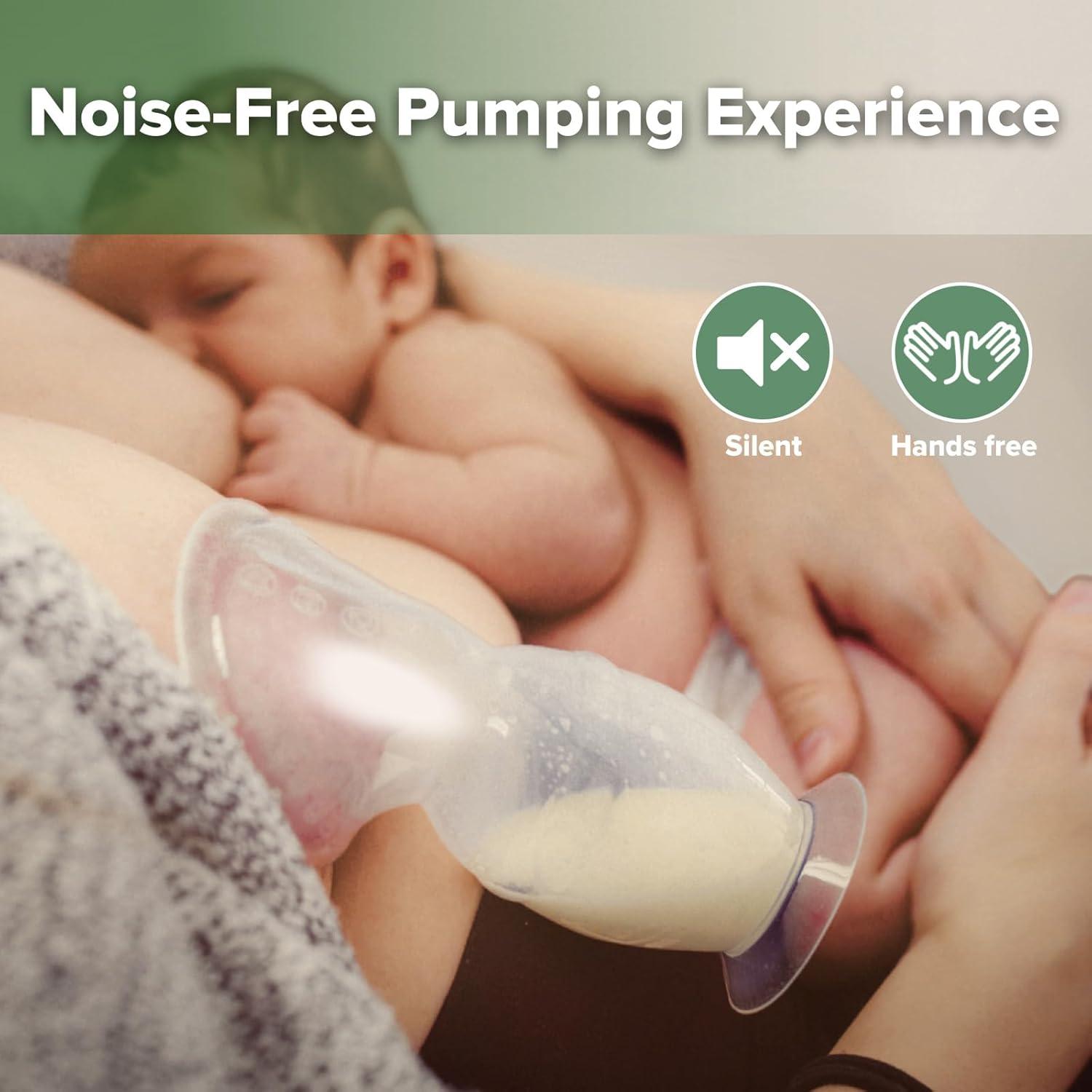 image:imagehaakaa Manual Breast Pump for Breastfeeding Silicone Clear 4oz100ml1 Count Pack of 1G2 4 Ounce