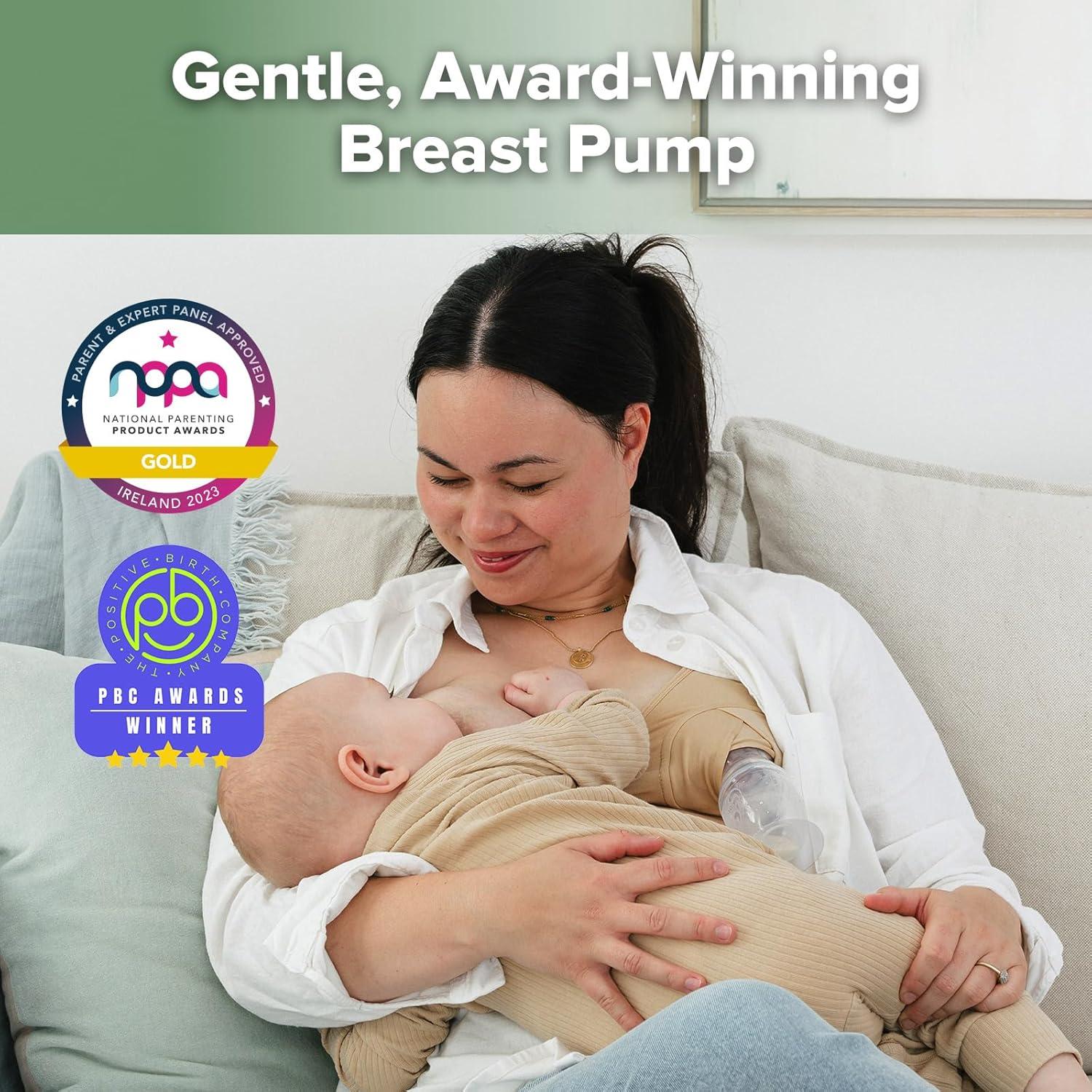 image:imagehaakaa New Mum Starter Pack Silicone Manual Breast Pump with Silicone Cap amp Flower Stopper 5oz150ml Disposable Nursing Pads 36 Count for Breastfeeding