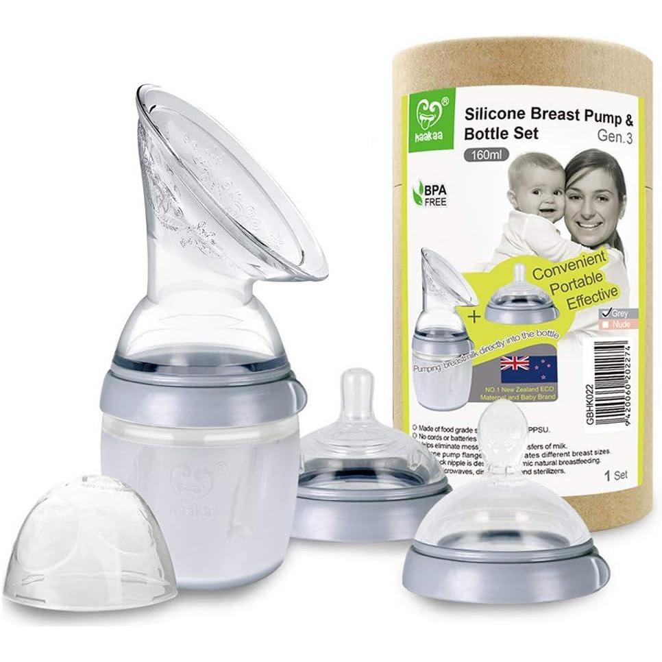 image:imagehaakaa Manual Breast Pump Breast Milk Catcher Gen 3 MultiFunctional Breastfeeding Set 54oz