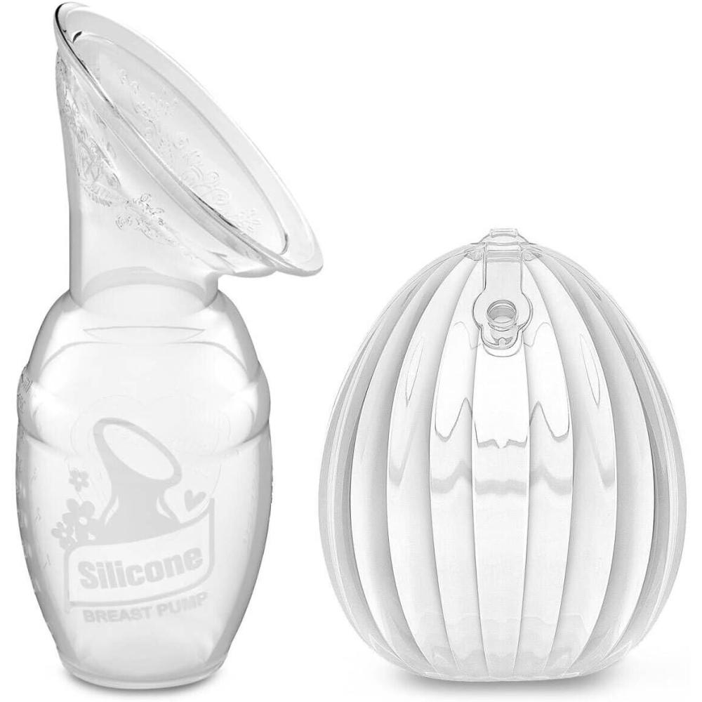 image:imagehaakaa Manual Breast Pump Collector for Breastfeeding 4oz100ml and Wearable Shell Milk Collector 25oz75ml Combo Made of FoodGrade Silicone