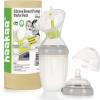 image:imagehaakaa Gen 3 Silicone Breast Pump 8oz250ml with Baby Bottle Teat amp Flower Stopper Set Breastfeeding Essentials for Prevent Accidental Spills  Multifunctional 2in1 Feeding System Color Grey