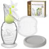 image:imagehaakaa New Mum Starter Pack Silicone Manual Breast Pump with Silicone Cap amp Flower Stopper 5oz150ml Disposable Nursing Pads 36 Count for Breastfeeding