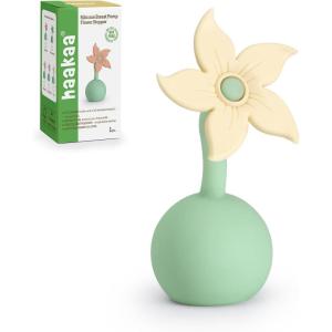 haakaa Flower Stopper Breastpump Stopper Manual Breast Pump Silicone Flower Stopper 100% Food Grade Silicone BPA PVC and Phthalate Free 1 pc, White(Oat)
