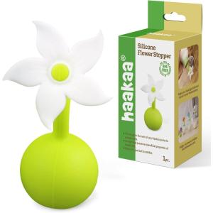 haakaa Flower Stopper Breastpump Stopper Manual Breast Pump Silicone Flower Stopper 100% Food Grade Silicone BPA PVC and Phthalate Free 1 pc, White(White)