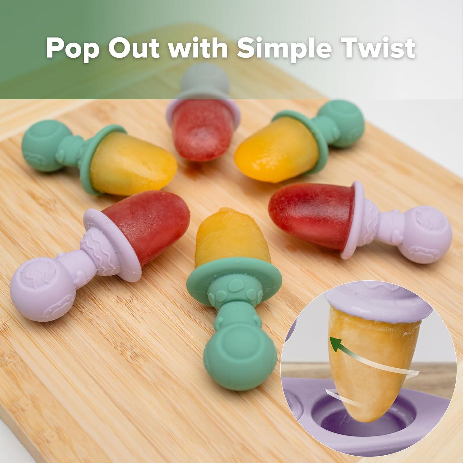 image:imageHaakaa Astronaut Ice Pop Mould Set Mini Silicone Breastmilk Popsicle Molds with Sticks AntiChoking Design Ideal for Baby Teething Relief Frozen Breastmilk Treat Maker for InfantLavender