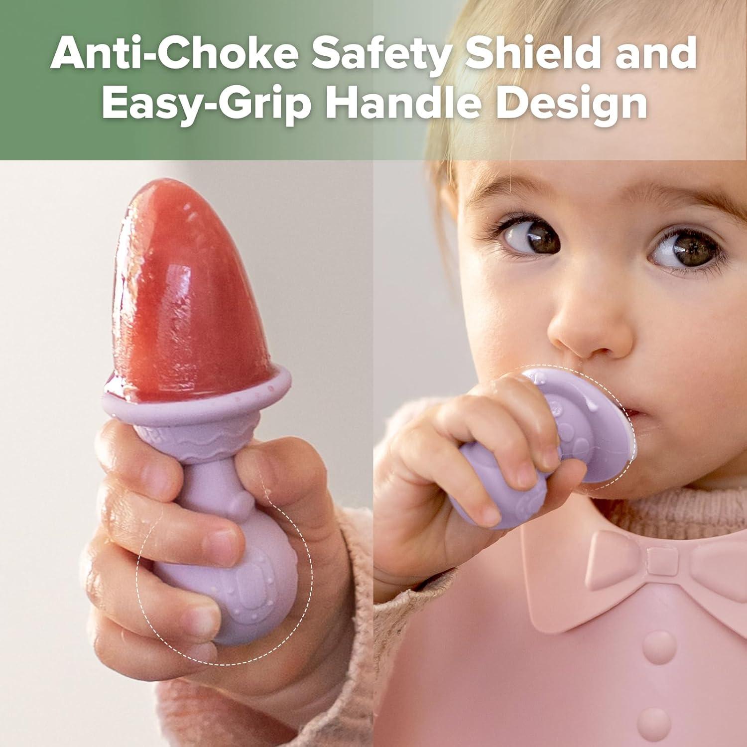 image:imageHaakaa Astronaut Ice Pop Mould Set Mini Silicone Breastmilk Popsicle Molds with Sticks AntiChoking Design Ideal for Baby Teething Relief Frozen Breastmilk Treat Maker for InfantLavender