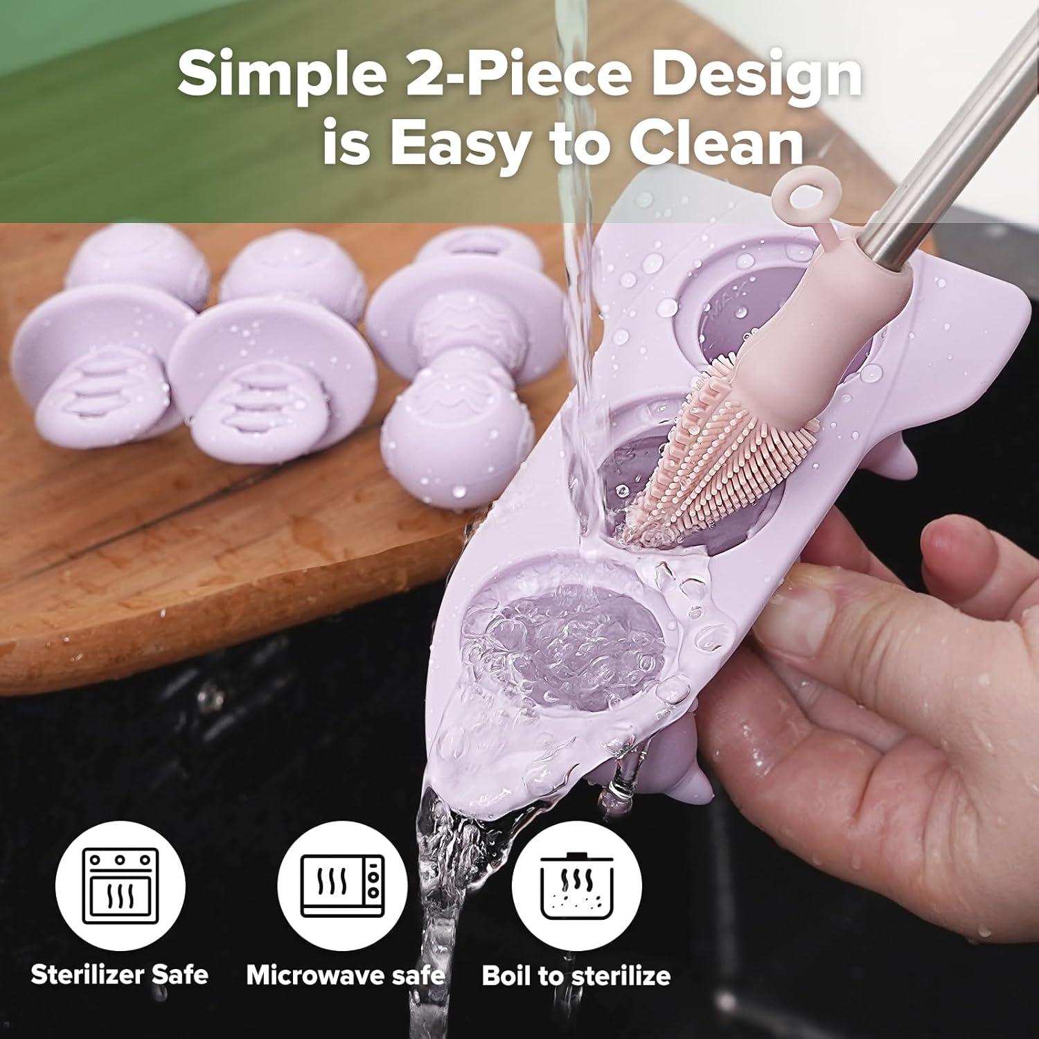 image:imageHaakaa Astronaut Ice Pop Mould Set Mini Silicone Breastmilk Popsicle Molds with Sticks AntiChoking Design Ideal for Baby Teething Relief Frozen Breastmilk Treat Maker for InfantLavender