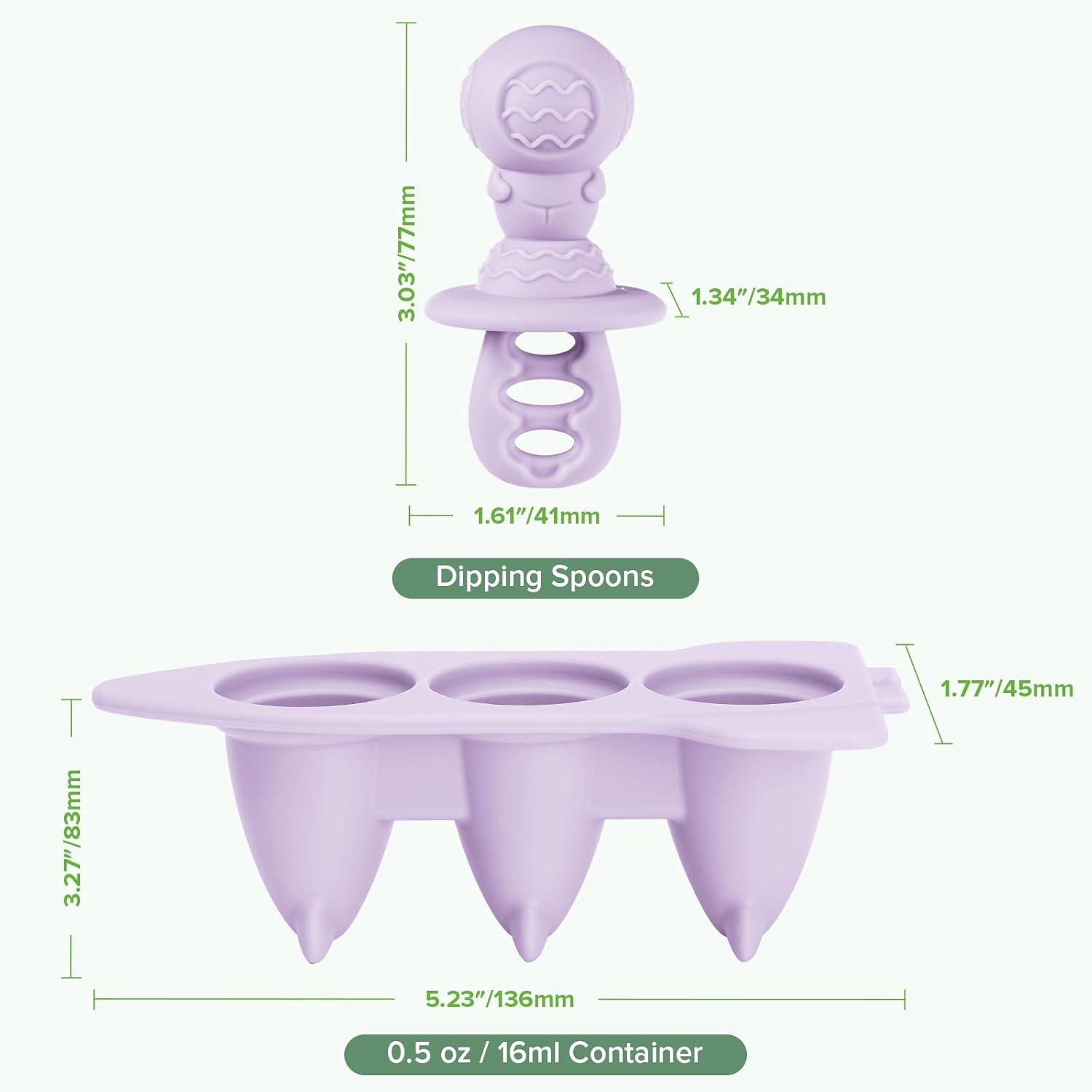 image:imageHaakaa Astronaut Ice Pop Mould Set Mini Silicone Breastmilk Popsicle Molds with Sticks AntiChoking Design Ideal for Baby Teething Relief Frozen Breastmilk Treat Maker for InfantLavender