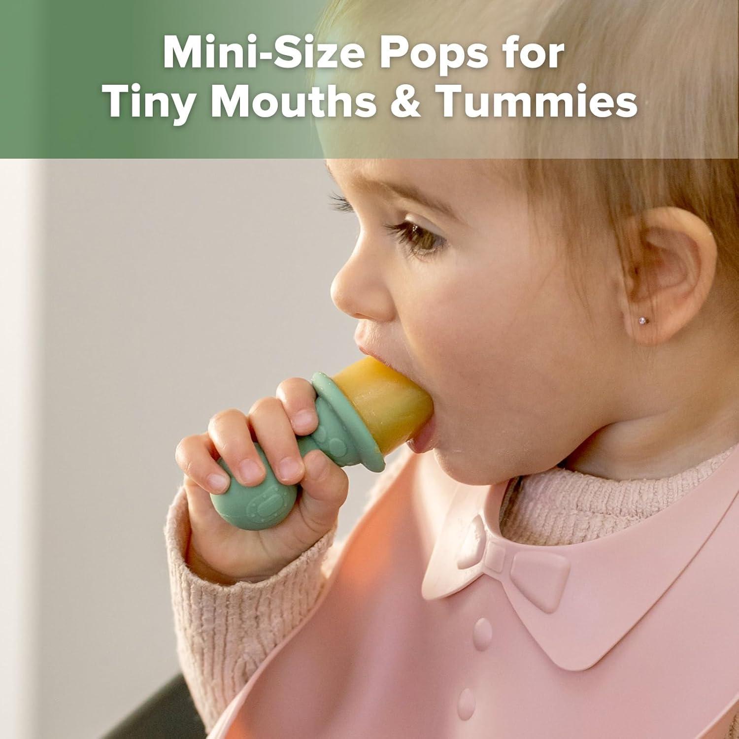 image:imageHaakaa Astronaut Ice Pop Mould Set Mini Silicone Breastmilk Popsicle Molds with Sticks AntiChoking Design Ideal for Baby Teething Relief Frozen Breastmilk Treat Maker for InfantPea Green