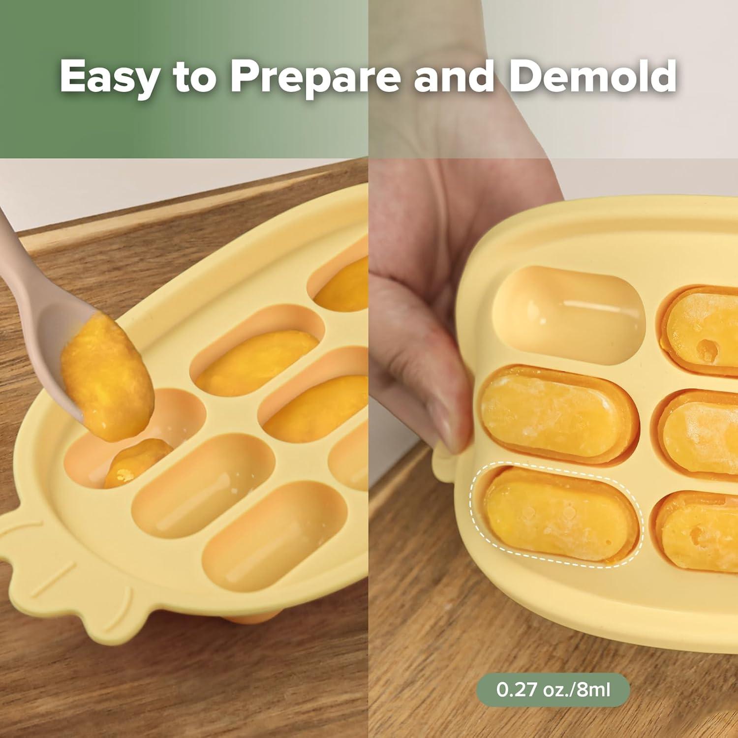image:imageHaakaa Baby Popsicle Mold Baby Food Maker amp Breastmilk Teething Freezer Tray BPA Free SiliconeGreenBanana