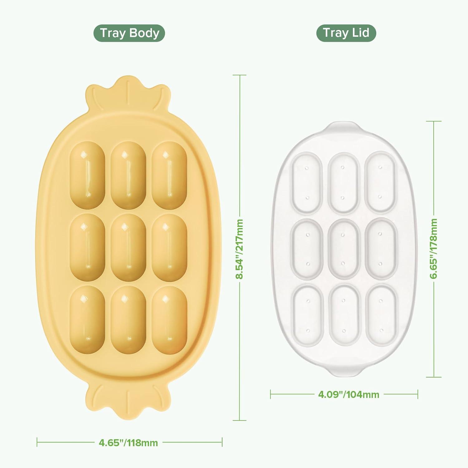 image:imageHaakaa Baby Popsicle Mold Baby Food Maker amp Breastmilk Teething Freezer Tray BPA Free SiliconeGreenBanana