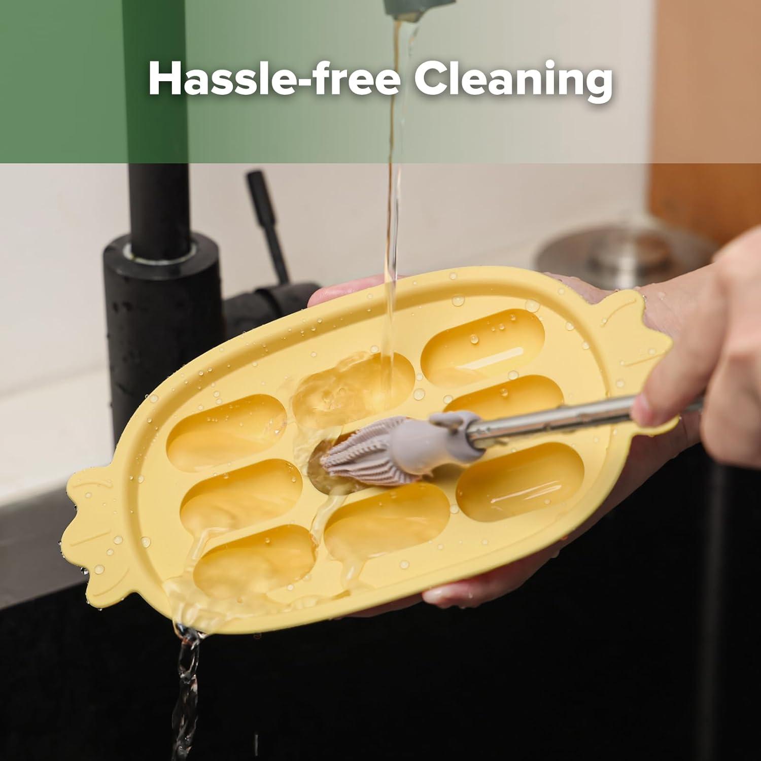 image:imageHaakaa Baby Popsicle Mold Baby Food Maker amp Breastmilk Teething Freezer Tray BPA Free SiliconeGreenBanana