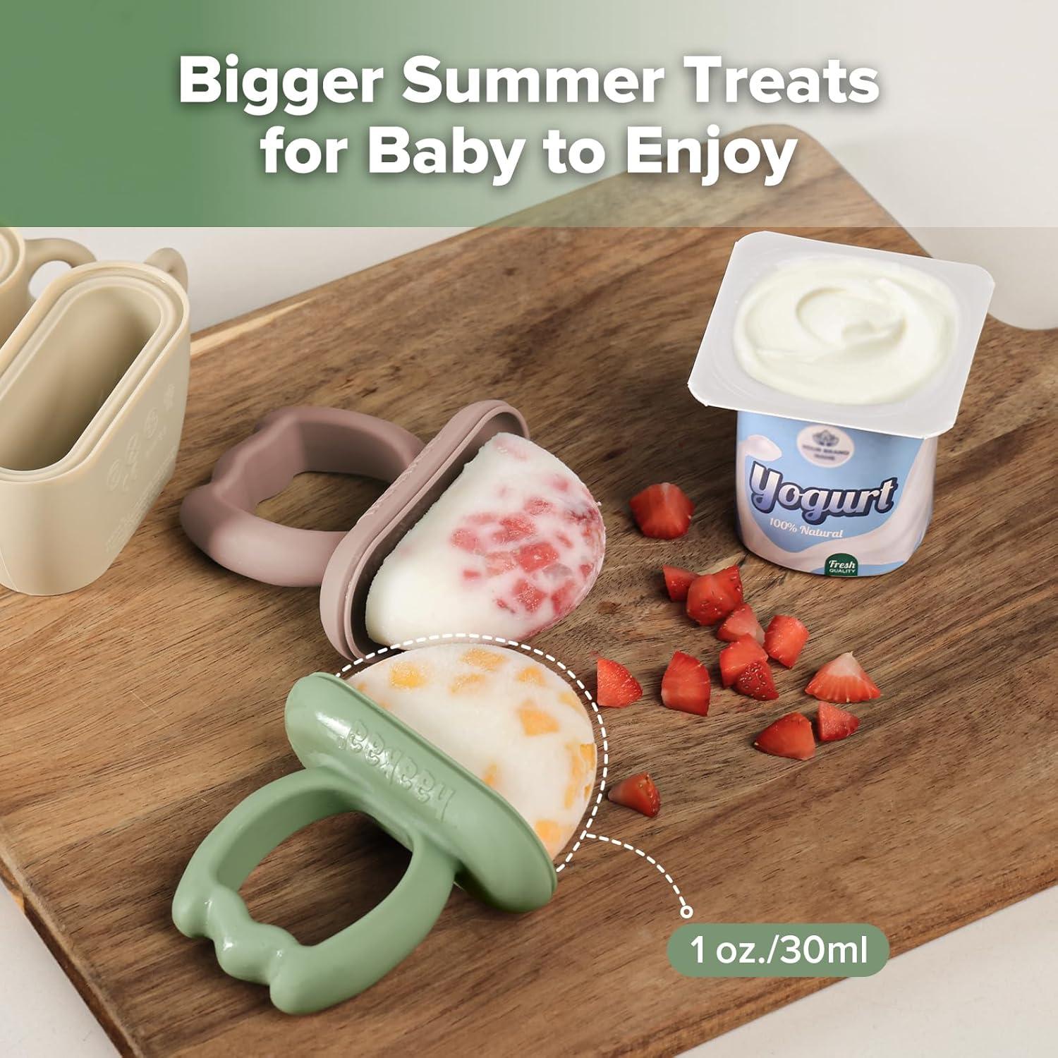 image:imageHaakaa Chilly Monster Breastmilk Popsicle Molds Silicone Popsicle Molds for Baby Teething Relief BPA Free Frozen Breast Milk Teether Popsicle Maker amp Ice Pop Molds for Infant 6m Blush Pea GreenBlush Pea Green
