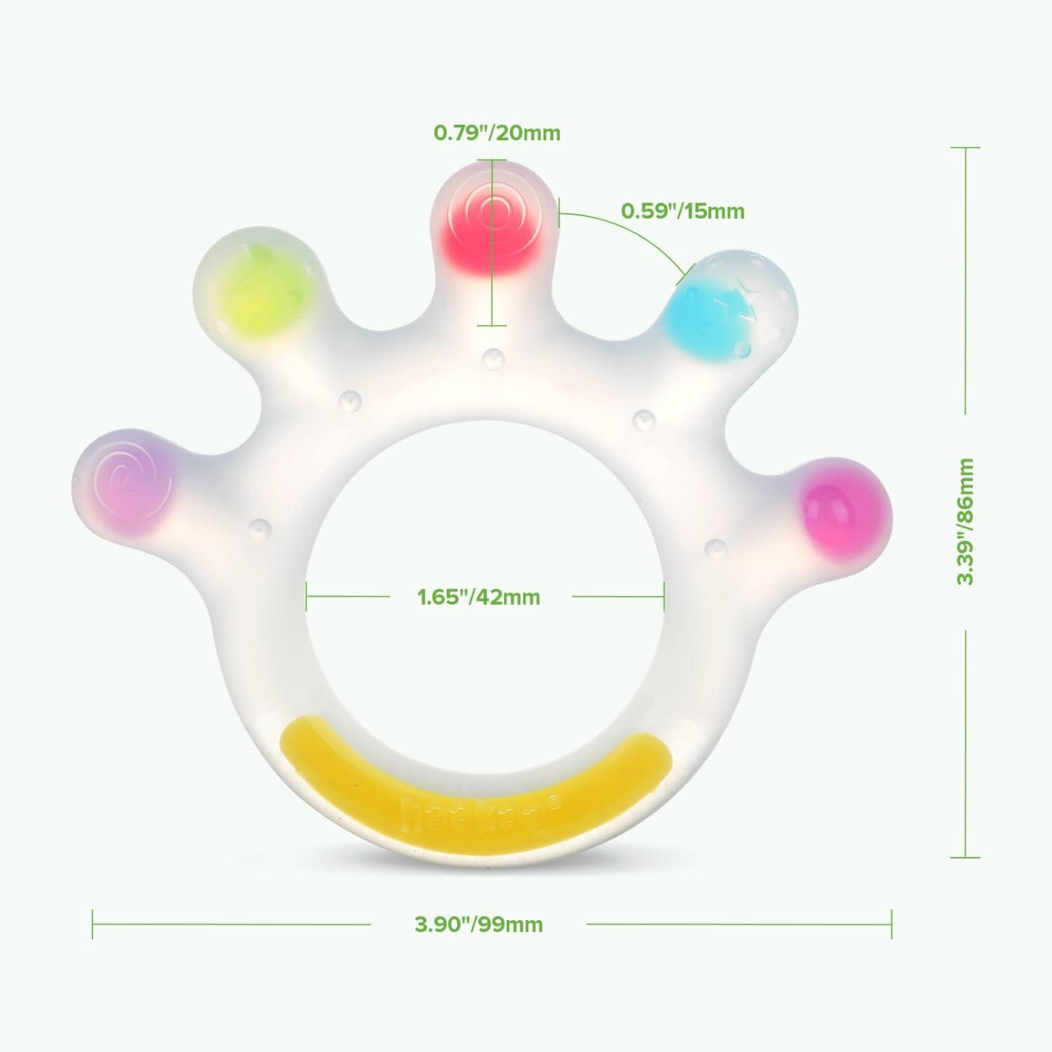 image:imageHaakaa Dinky Digits Palm Teether Baby Teething Toys Food Grade Silicone Teethers for Babies 06 Months612 Months BPA Free Teething Relief Baby Chew ToysDinky Digits Palm