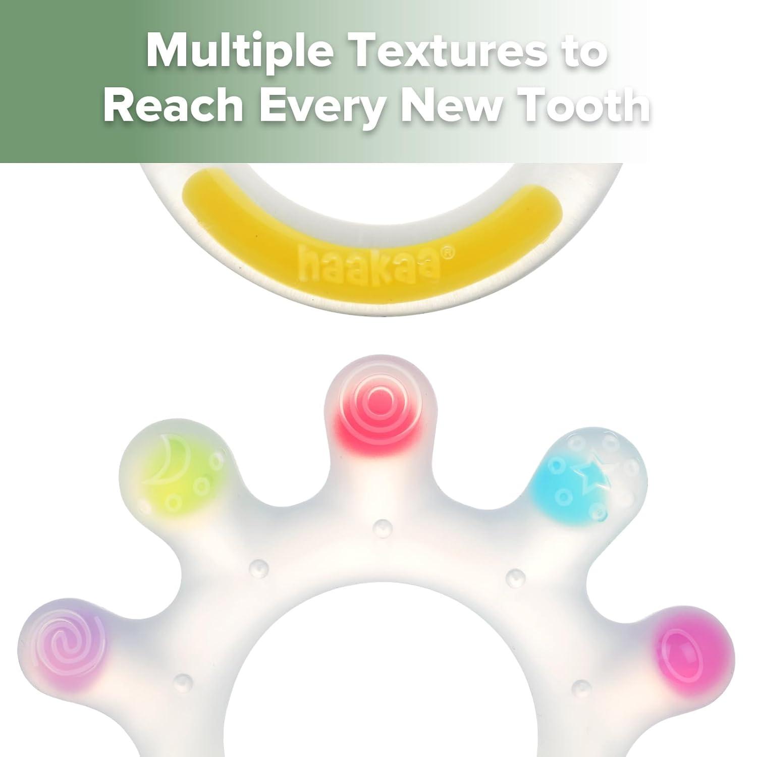 image:imageHaakaa Dinky Digits Palm Teether Baby Teething Toys Food Grade Silicone Teethers for Babies 06 Months612 Months BPA Free Teething Relief Baby Chew ToysDinky Digits Palm