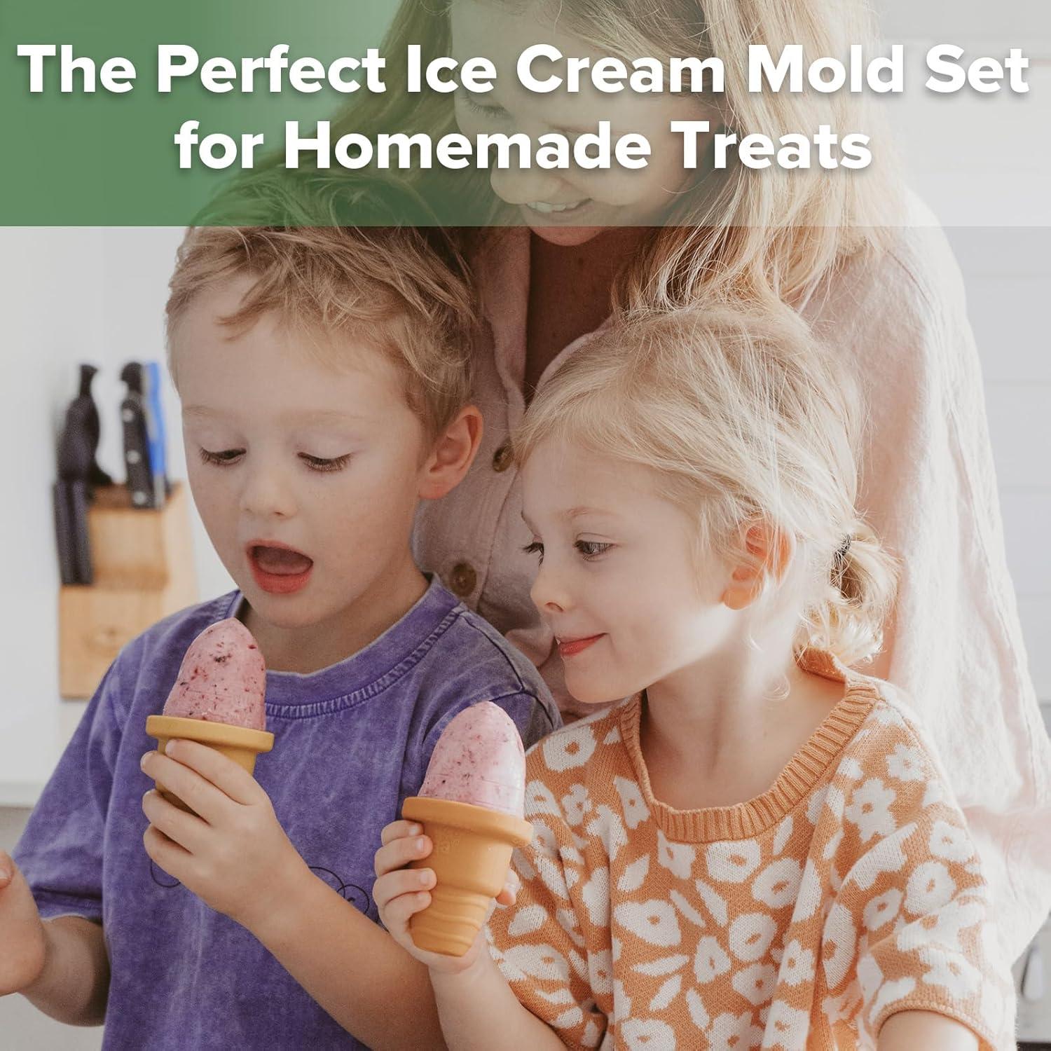 image:imageHaakaa FreezeNSip Ice Cream Popsicle Mold SetReusable Silicone Popsicles Molds for Kids BPA Free Easy Release Ice Pop Maker Homemade DIY Ice Cream Molds MarigoldMarigold
