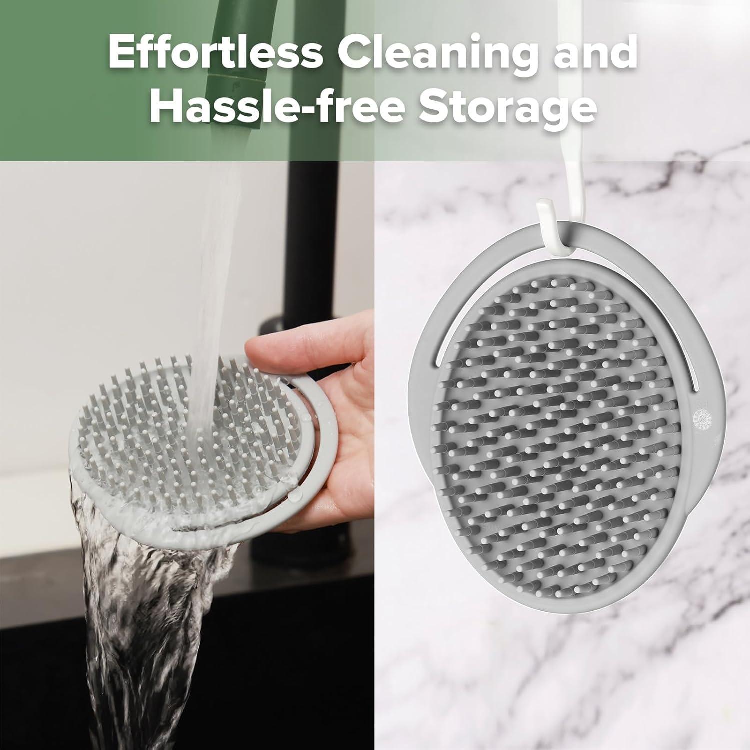image:imagehaakaa Baby Cradle Cap Brush Soft Cradle Cap Comb Hair Scalp Massager Soft Bristles for Newborns amp ToddlersIdeal Baby Shower Gifts for Mum 1pkGrey