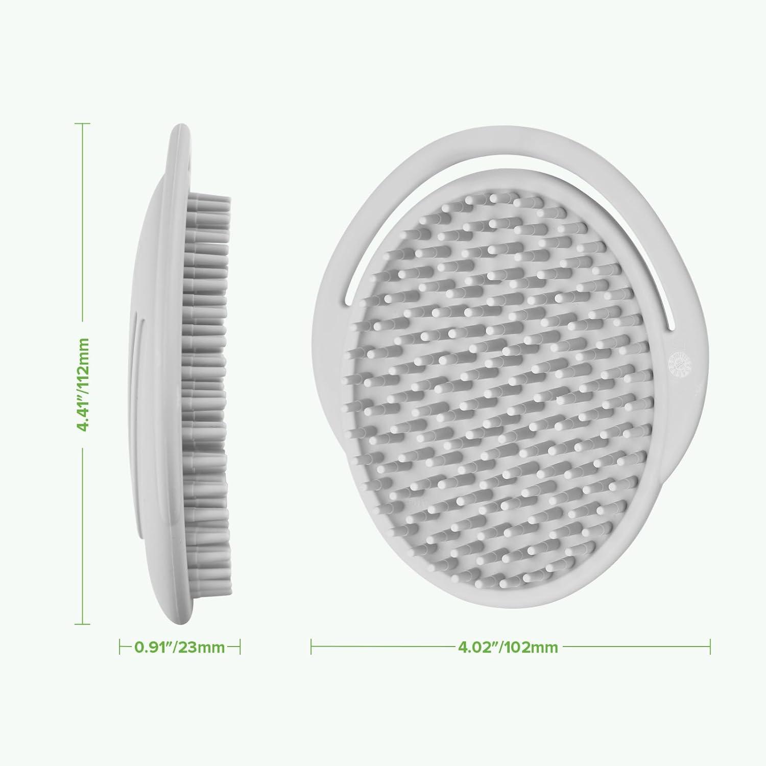 image:imagehaakaa Baby Cradle Cap Brush Soft Cradle Cap Comb Hair Scalp Massager Soft Bristles for Newborns amp ToddlersIdeal Baby Shower Gifts for Mum 1pkGrey