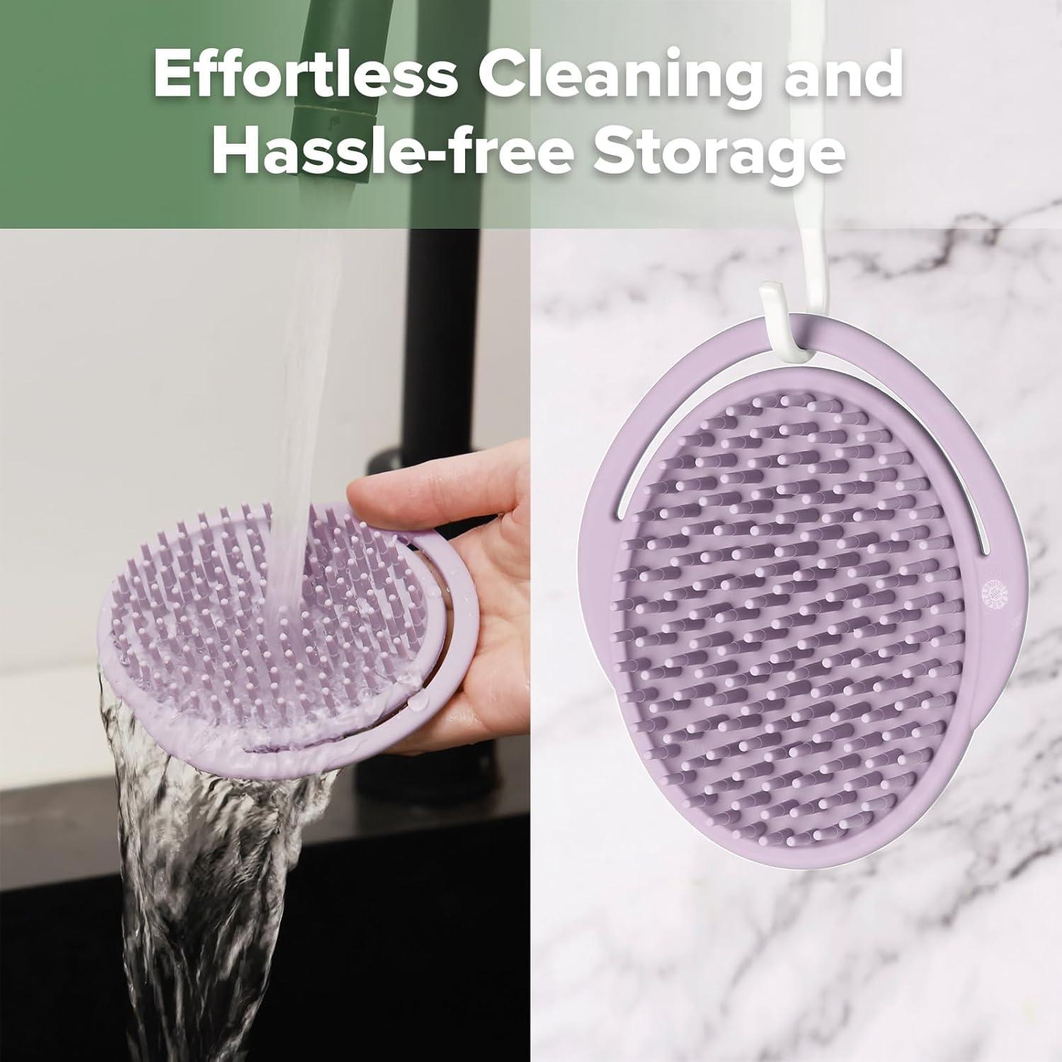 image:imagehaakaa Baby Cradle Cap Brush Soft Cradle Cap Comb Hair Scalp Massager Soft Bristles for Newborns amp ToddlersIdeal Baby Shower Gifts for Mum 1pkLavender