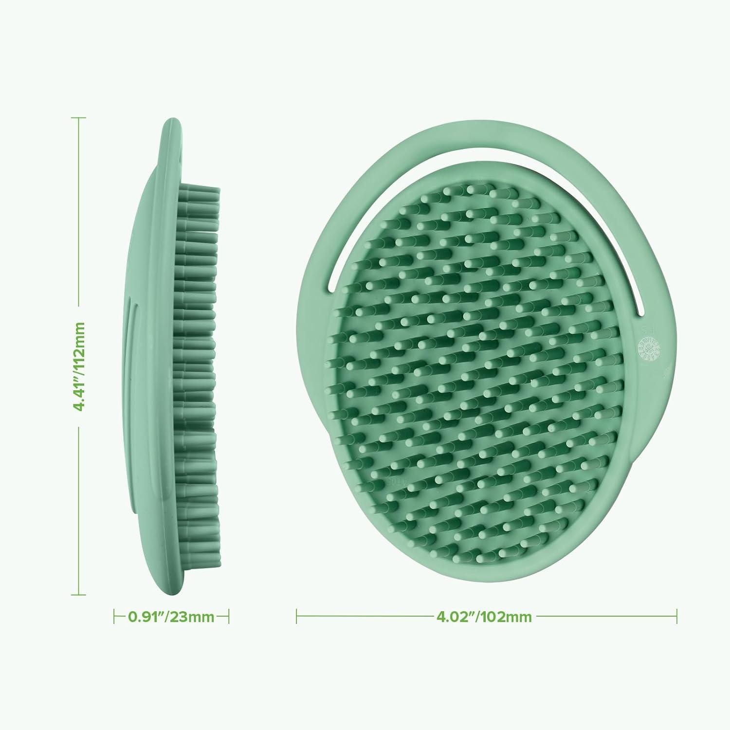 image:imagehaakaa Baby Cradle Cap Brush Soft Cradle Cap Comb Hair Scalp Massager Soft Bristles for Newborns amp ToddlersIdeal Baby Shower Gifts for Mum 1pkPea Green