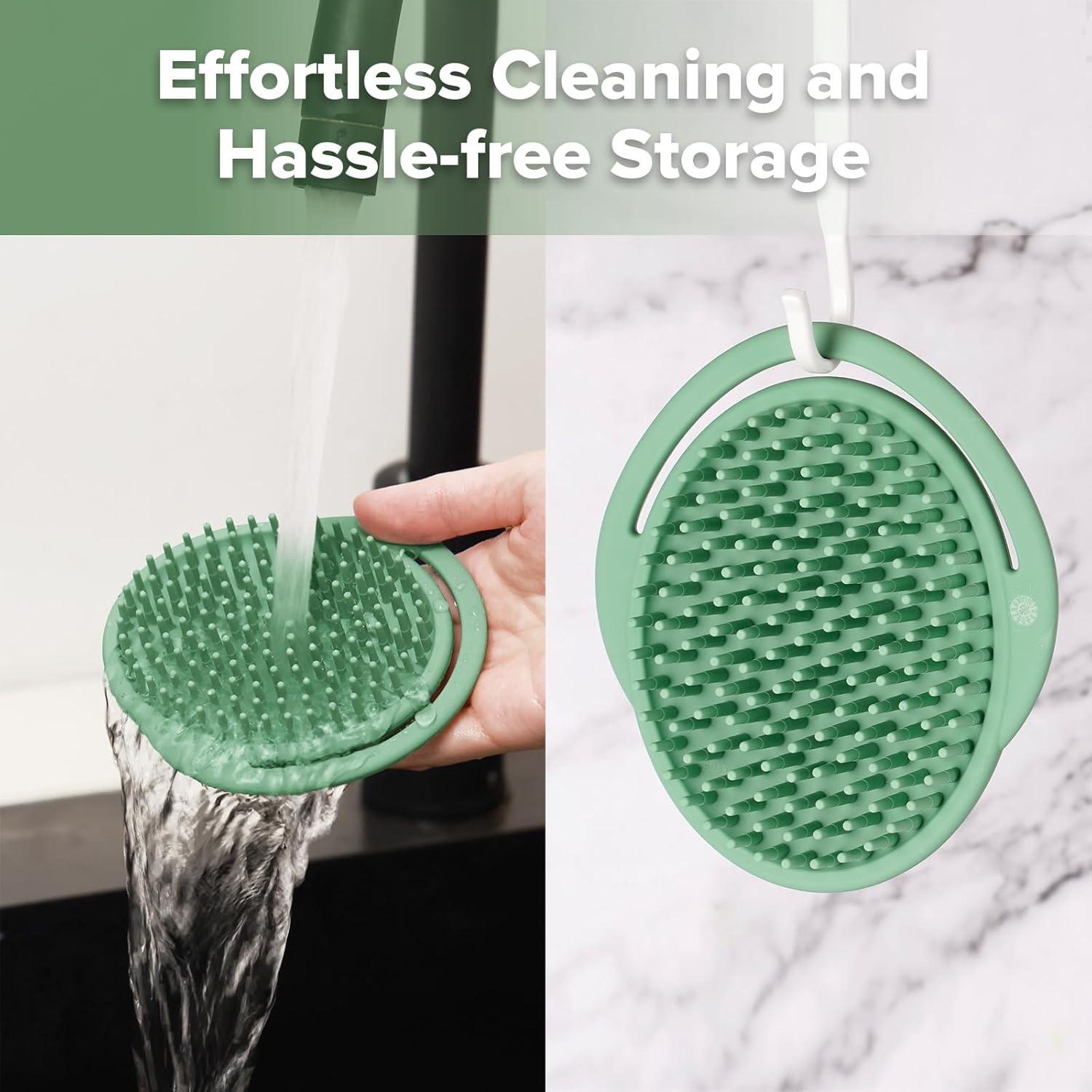 image:imagehaakaa Baby Cradle Cap Brush Soft Cradle Cap Comb Hair Scalp Massager Soft Bristles for Newborns amp ToddlersIdeal Baby Shower Gifts for Mum 1pkPea Green