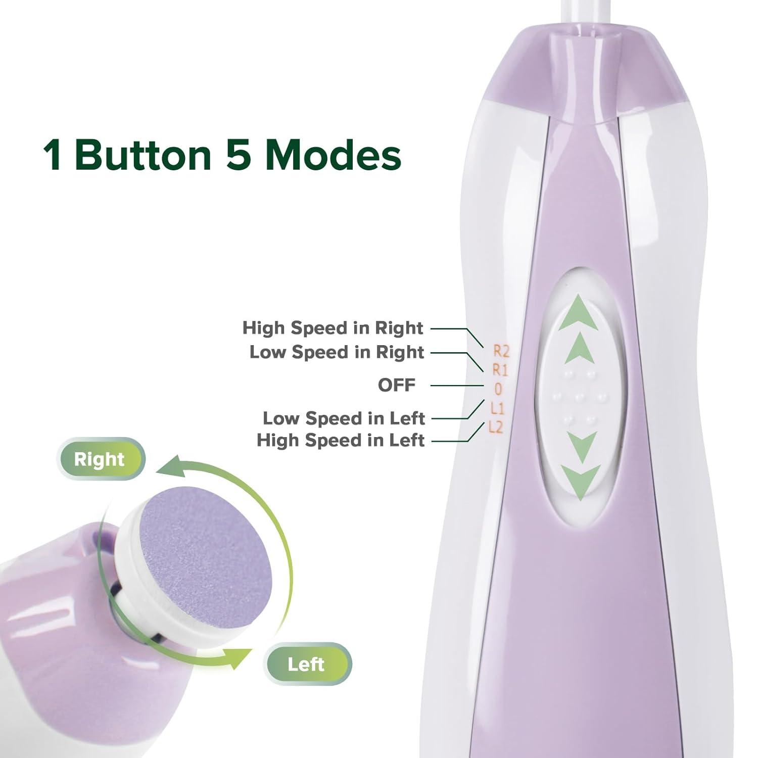 image:imagehaakaa Baby Nail Trimmer Electric Baby Nail Clippers Kit for Newborn Toddler or Adults Fingernails and Toenails Care Baby Nail Care Set amp Extra 4 Replacement Pads ComboLavender