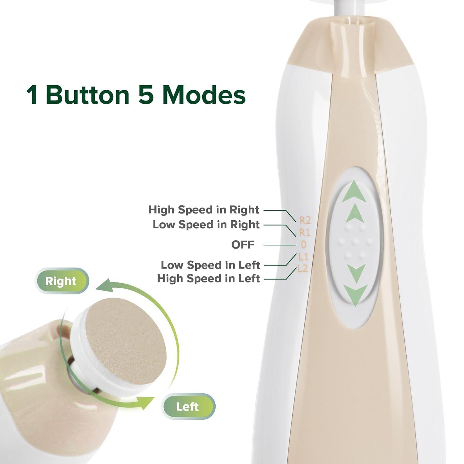image:imagehaakaa Baby Nail Trimmer Electric Baby Nail Clippers Kit for Newborn Toddler or Adults Fingernails and Toenails Care Baby Nail Care Set amp Extra 4 Replacement Pads ComboAcorn