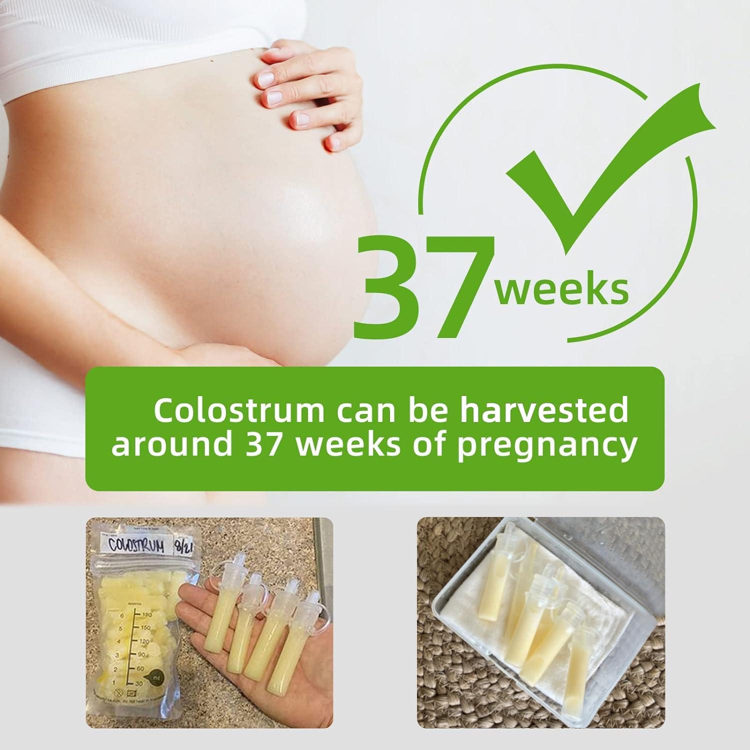 image:imagehaakaa Colostrum Collector Syringes for Breastmilk Collector for Breastfeeding Moms to Collect Store and Feed Colostrum 01oz4ml 2pcs2 Count Pack of 1