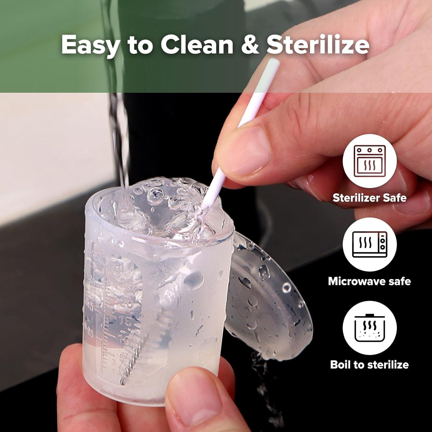 image:imagehaakaa Colostrum Collector Syringes for Breastmilk Collector for Breastfeeding Moms to Collect Store and Feed Colostrum 01oz4ml 2pcs2 Count Pack of 1Feeding Cup 25ml