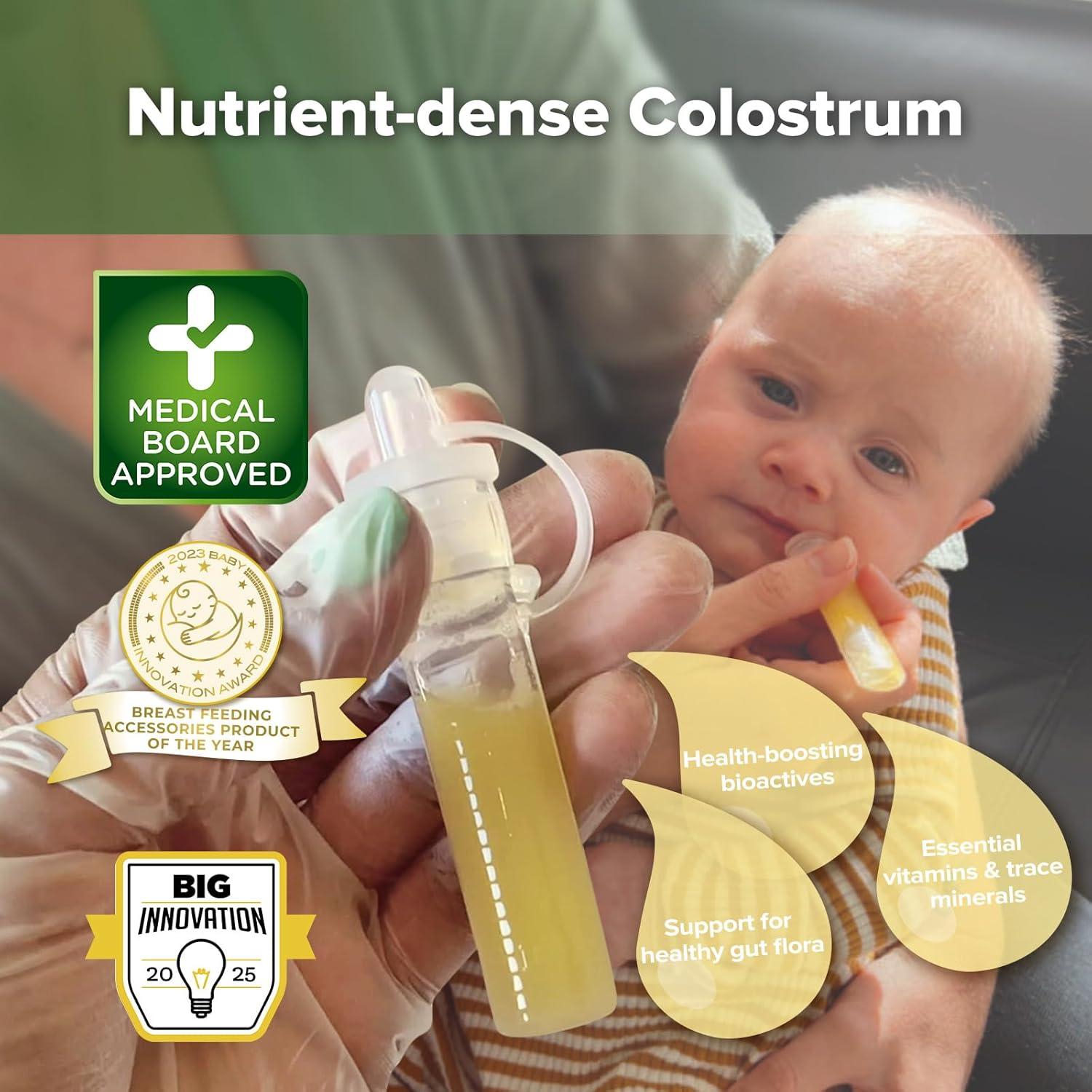 image:imagehaakaa Colostrum Collector Syringes for Breastmilk Collector for Breastfeeding Moms to Collect Store and Feed Colostrum 01oz4ml 2pcs6 Count Pack of 1