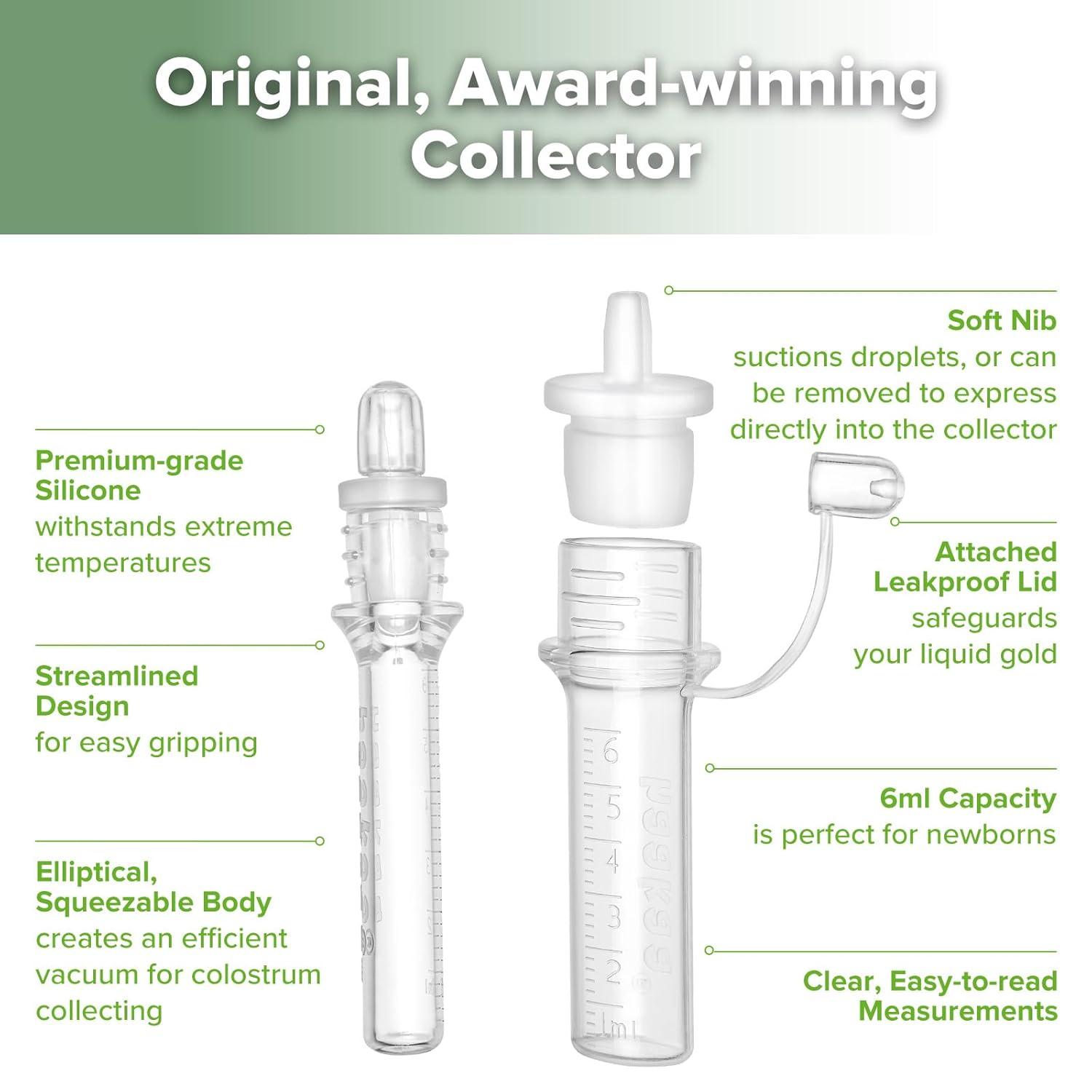 image:imagehaakaa Colostrum Collector Syringes for Breastmilk Collector for Breastfeeding Moms to Collect Store and Feed Colostrum 01oz4ml 2pcs6 Count Pack of 16ml