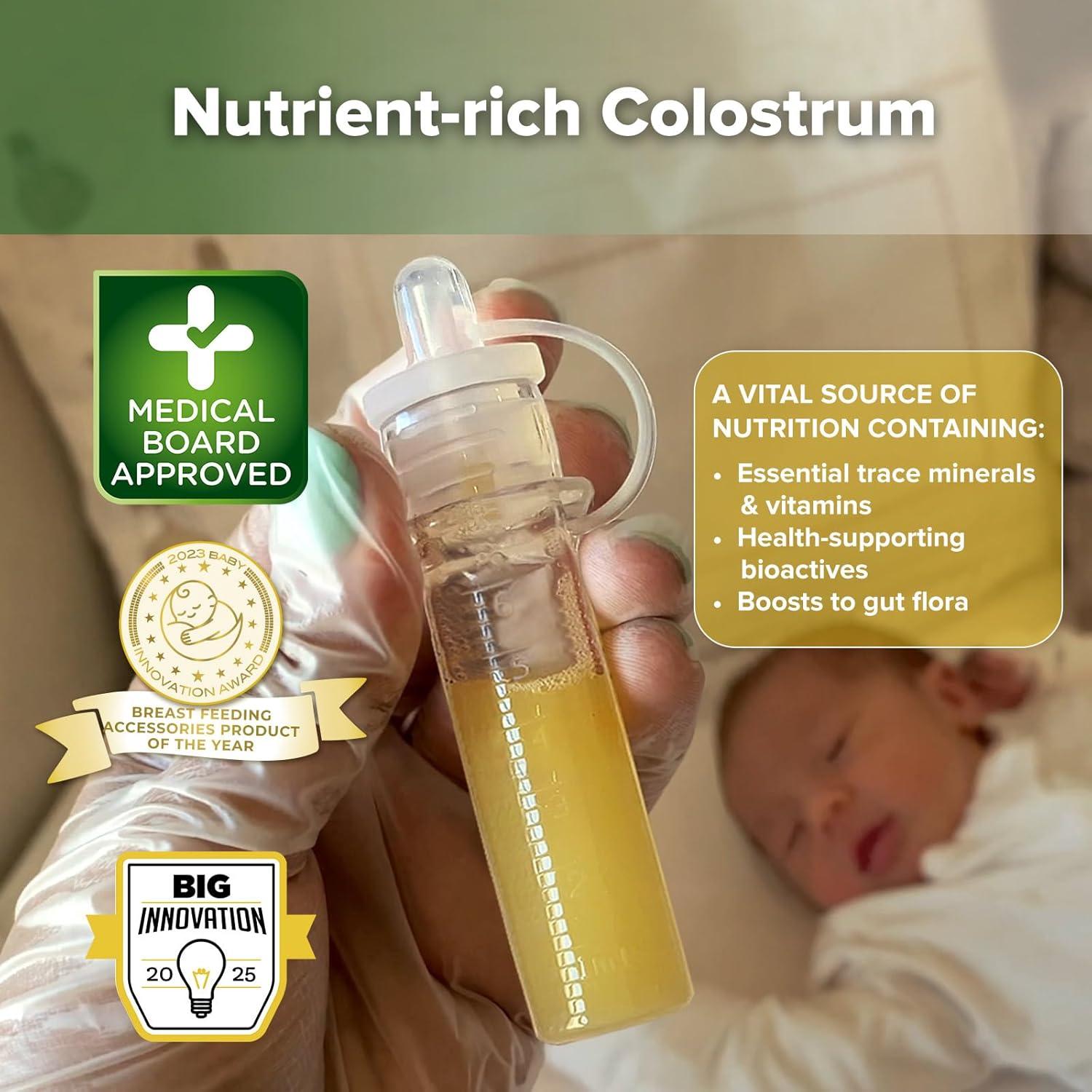 image:imagehaakaa Colostrum Collector Syringes for Breastmilk Collector for Breastfeeding Moms to Collect Store and Feed Colostrum 01oz4ml 2pcs6 Count Pack of 16ml