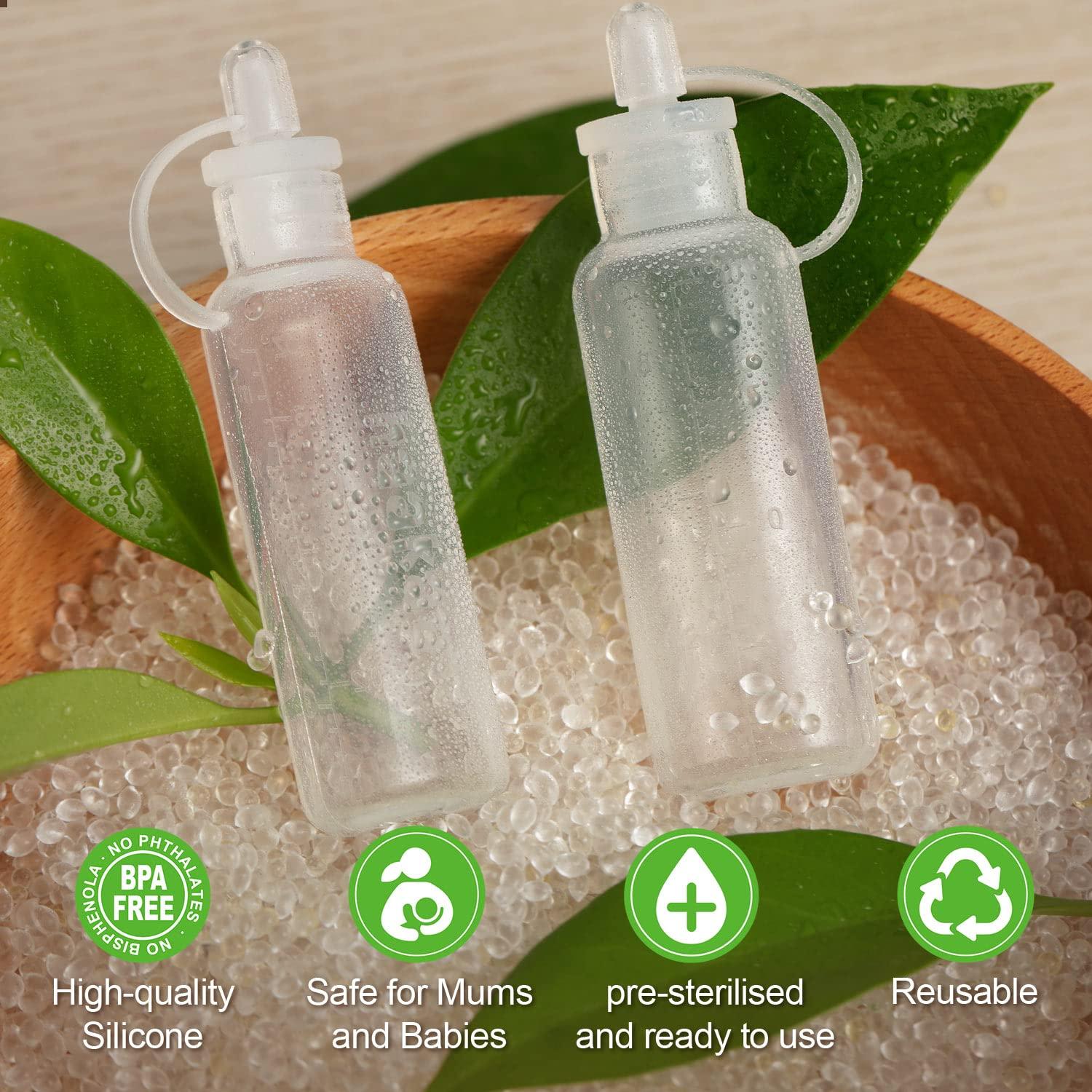 image:imagehaakaa Colostrum Collector with Storage Case Set Included 1 pc Reusable Cotton Wipe and Storage Box 01oz4ml 6 pcs2 Count Pack of 120ml