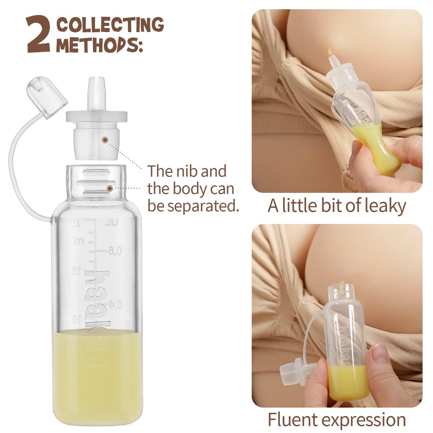 image:imagehaakaa Colostrum Collector with Storage Case Set Included 1 pc Reusable Cotton Wipe and Storage Box 01oz4ml 6 pcs2 Count Pack of 120ml