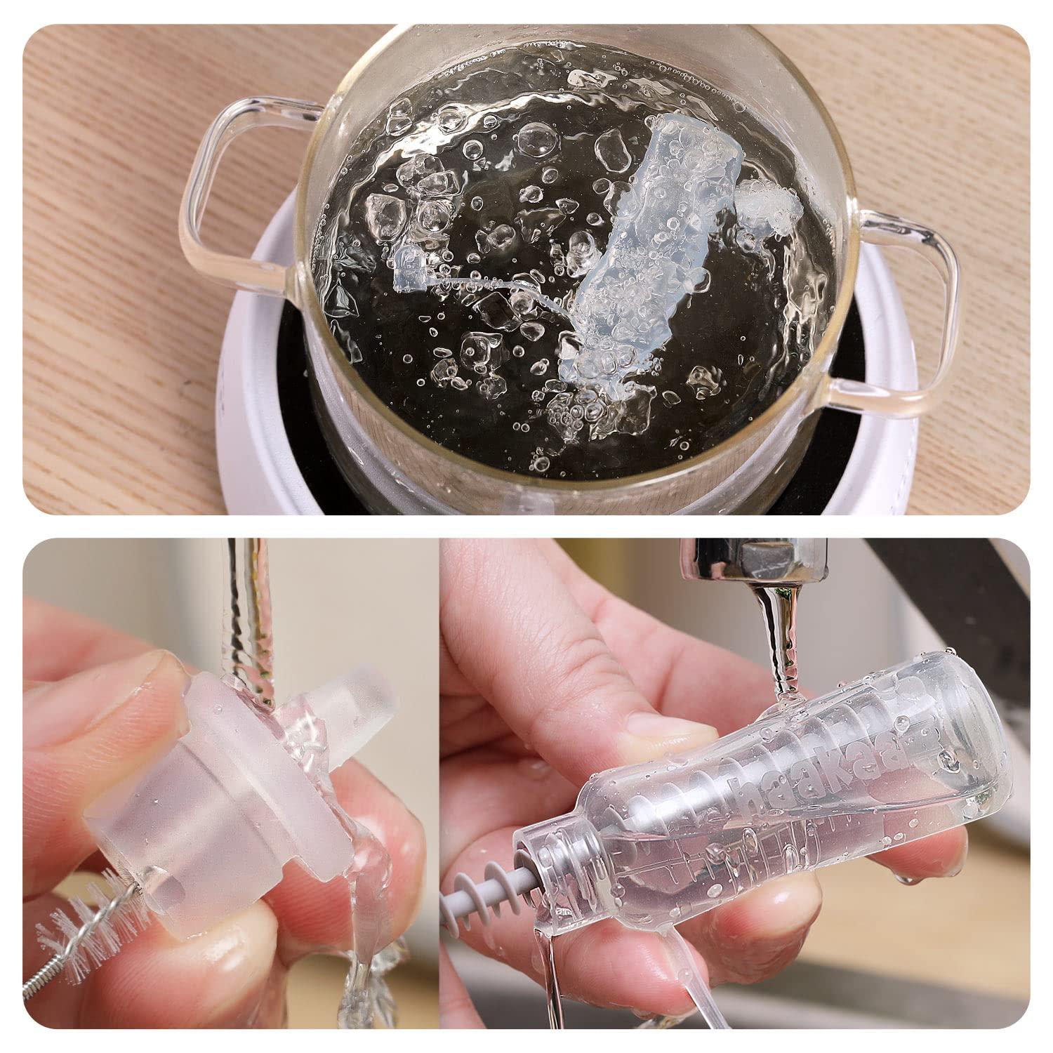 image:imagehaakaa Colostrum Collector with Storage Case Set Included 1 pc Reusable Cotton Wipe and Storage Box 01oz4ml 6 pcs2 Count Pack of 120ml