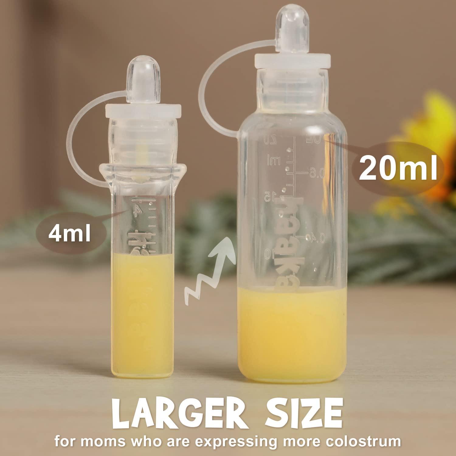 image:imagehaakaa Colostrum Collector with Storage Case Set Included 1 pc Reusable Cotton Wipe and Storage Box 01oz4ml 6 pcs2 Count Pack of 120ml