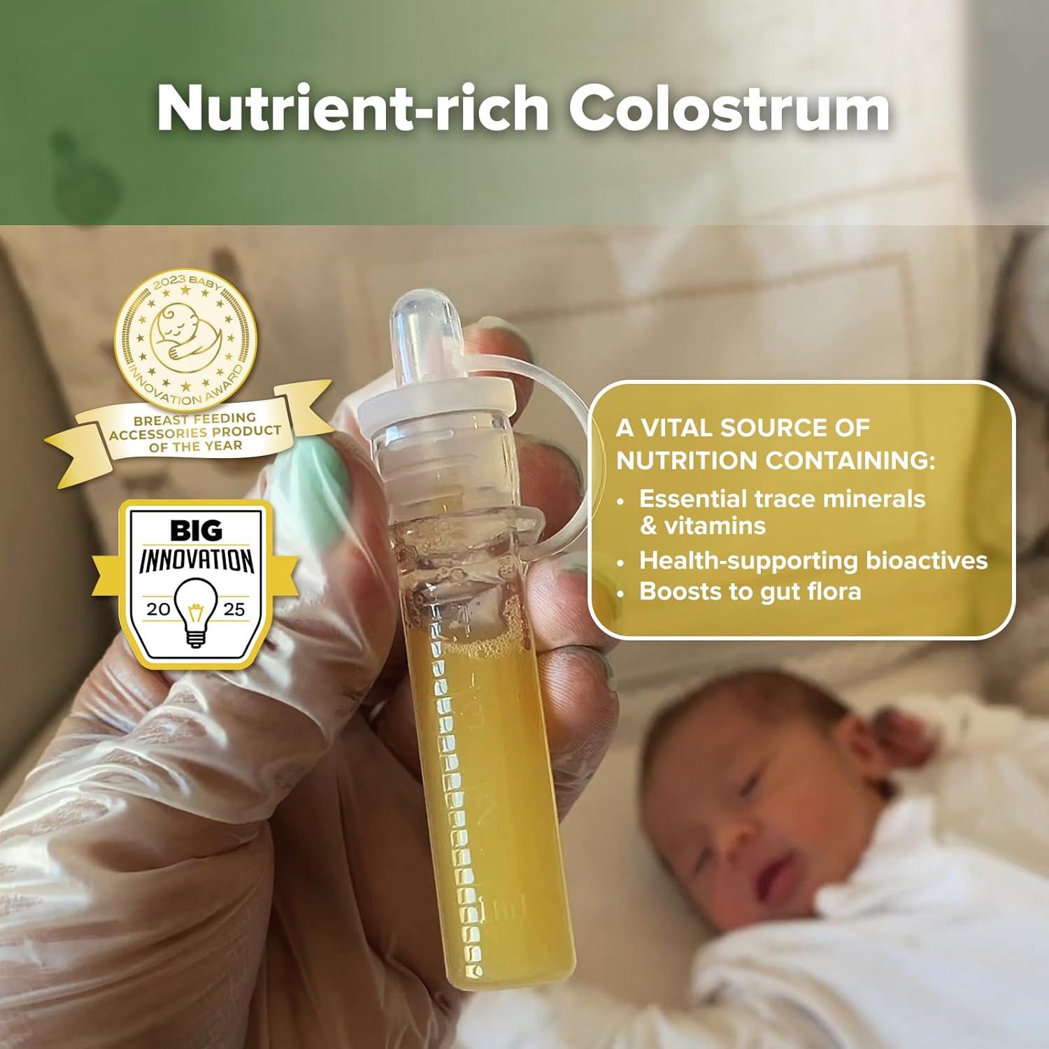 image:imagehaakaa Colostrum Collector with Storage Case Set Included 1 pc Reusable Cotton Wipe and Storage Box 01oz4ml 6 pcs6 Count Pack of 1