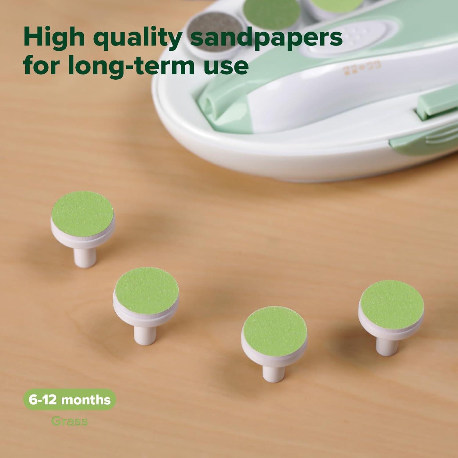image:imagehaakaa Electric Nail Trimmer Replacement Pads Baby Nail Trimmer Heads for Standard Baby Nail File Suitable for 12Months OrangeGrass