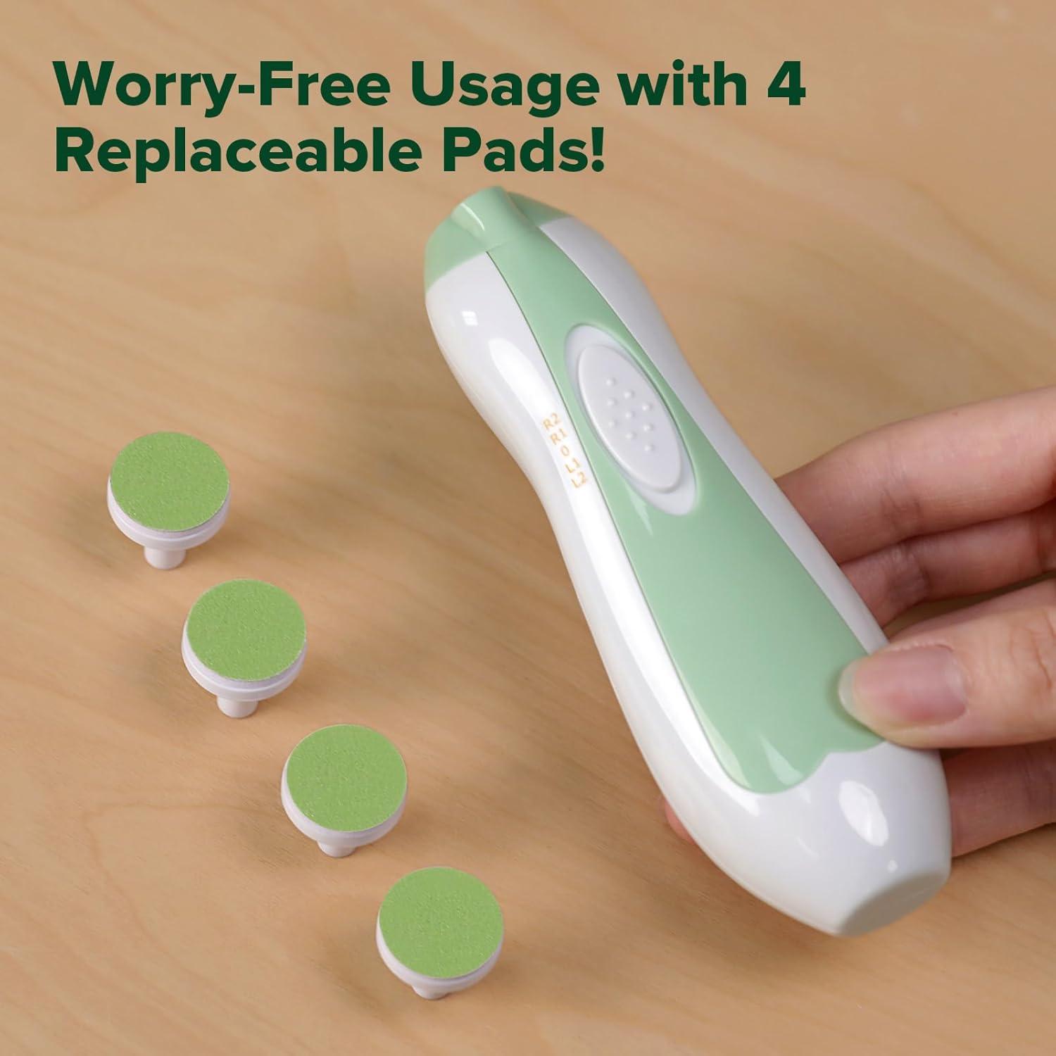 image:imagehaakaa Electric Nail Trimmer Replacement Pads Baby Nail Trimmer Heads for Standard Baby Nail File Suitable for 12Months OrangeGrass