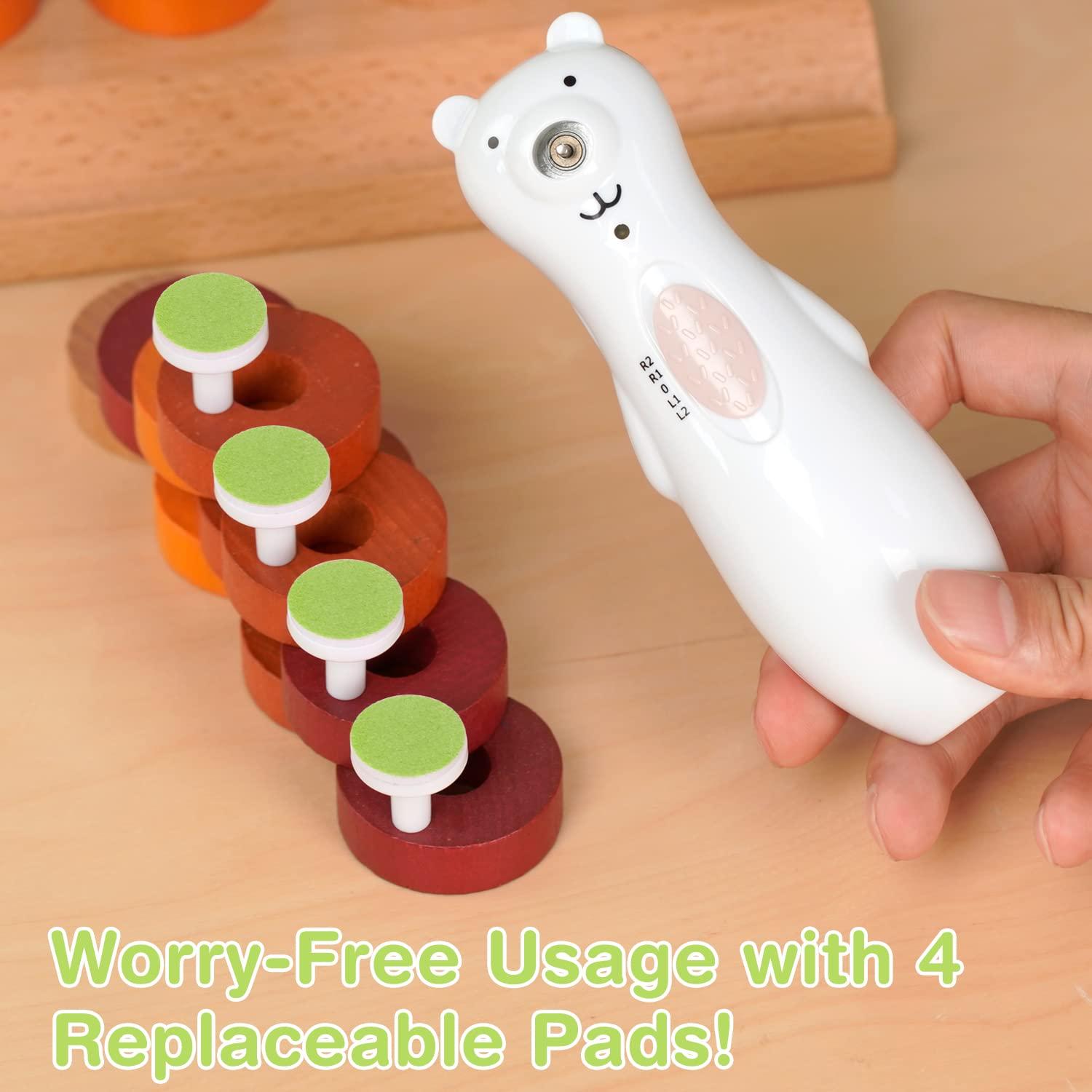 image:imagehaakaa Electric Nail Trimmer Replacement Pads Baby Nail Trimmer Heads for Standard Baby Nail File Suitable for 12Months OrangeGreen