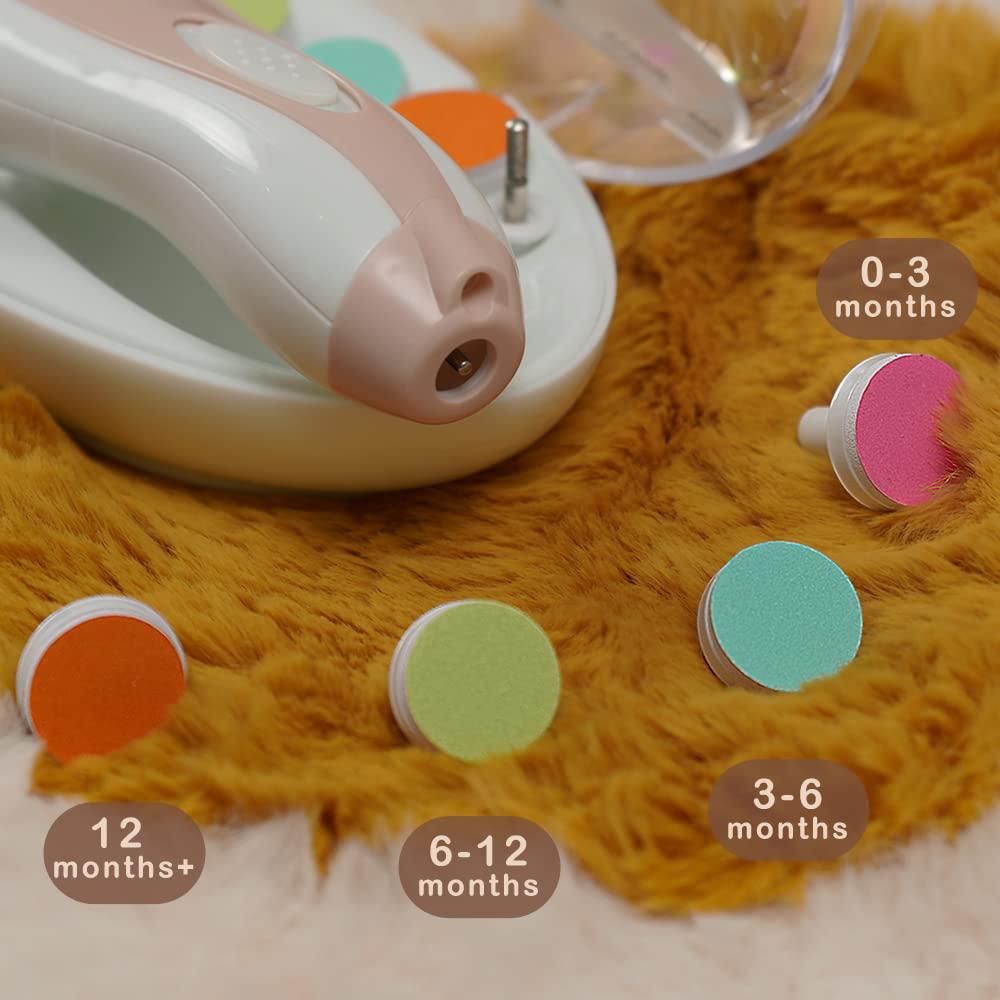 image:imagehaakaa Electric Nail Trimmer Replacement Pads Baby Nail Trimmer Heads for Standard Baby Nail File Suitable for 12Months OrangeMulti